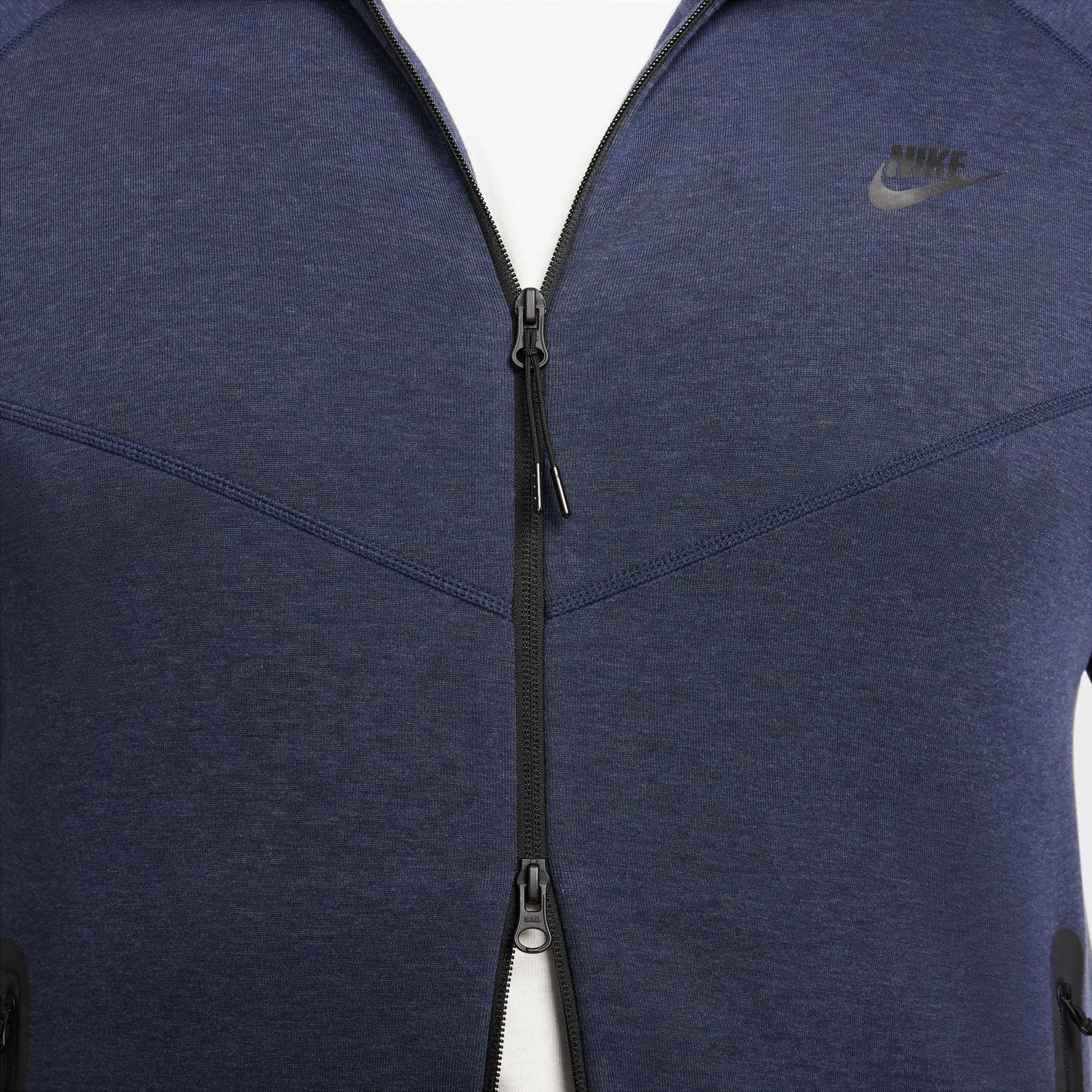 Nike Men's Tech Fleece Full-Zip Windrunner Hoodie - Obsidian - NAVY Thumbnail View 4