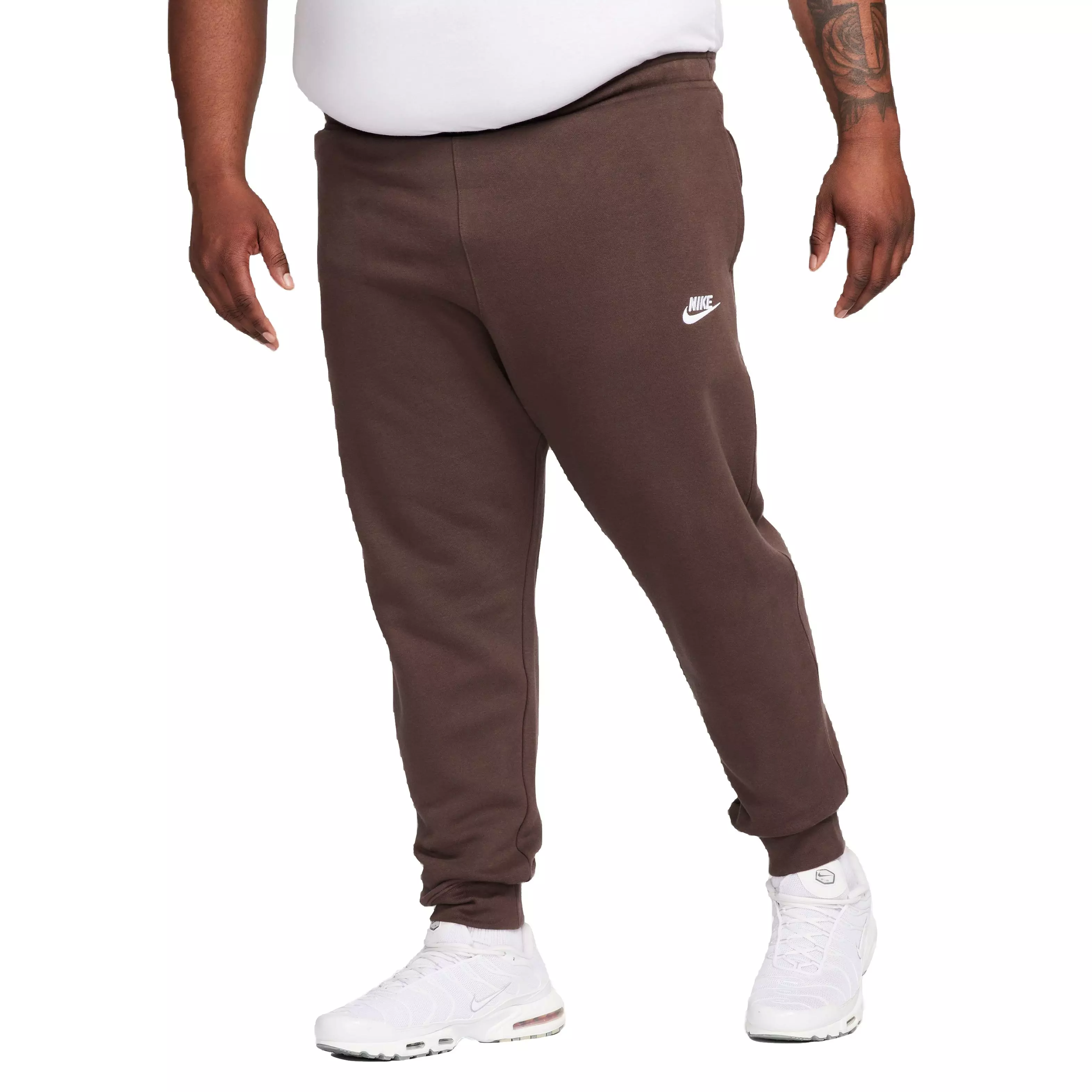 Nike Men's Sportswear Club Fleece Joggers-Brown - BROWN