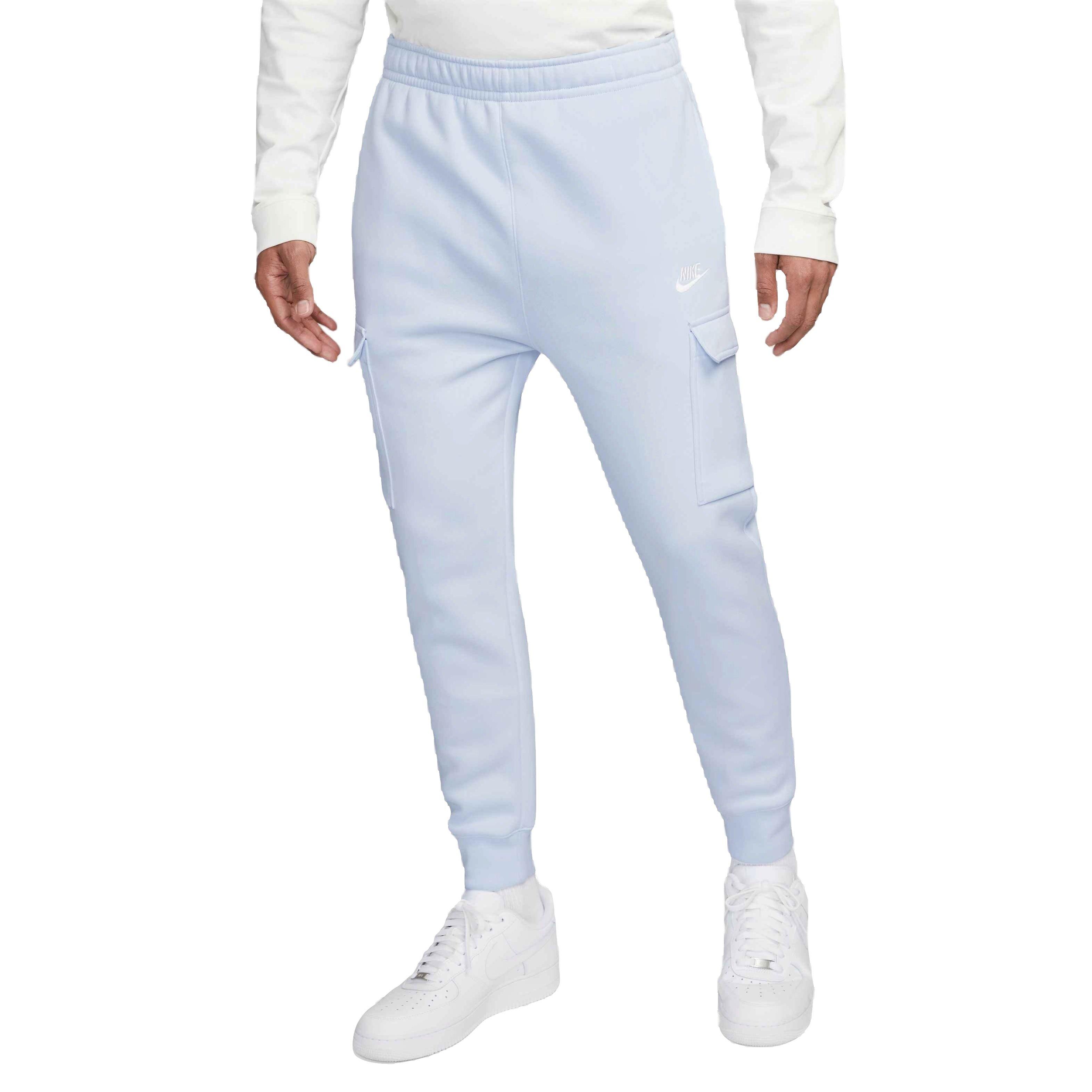 Nike Men's Sportswear Club Fleece Cargo Pants-Lt Blue - LT BLUE Thumbnail View 1