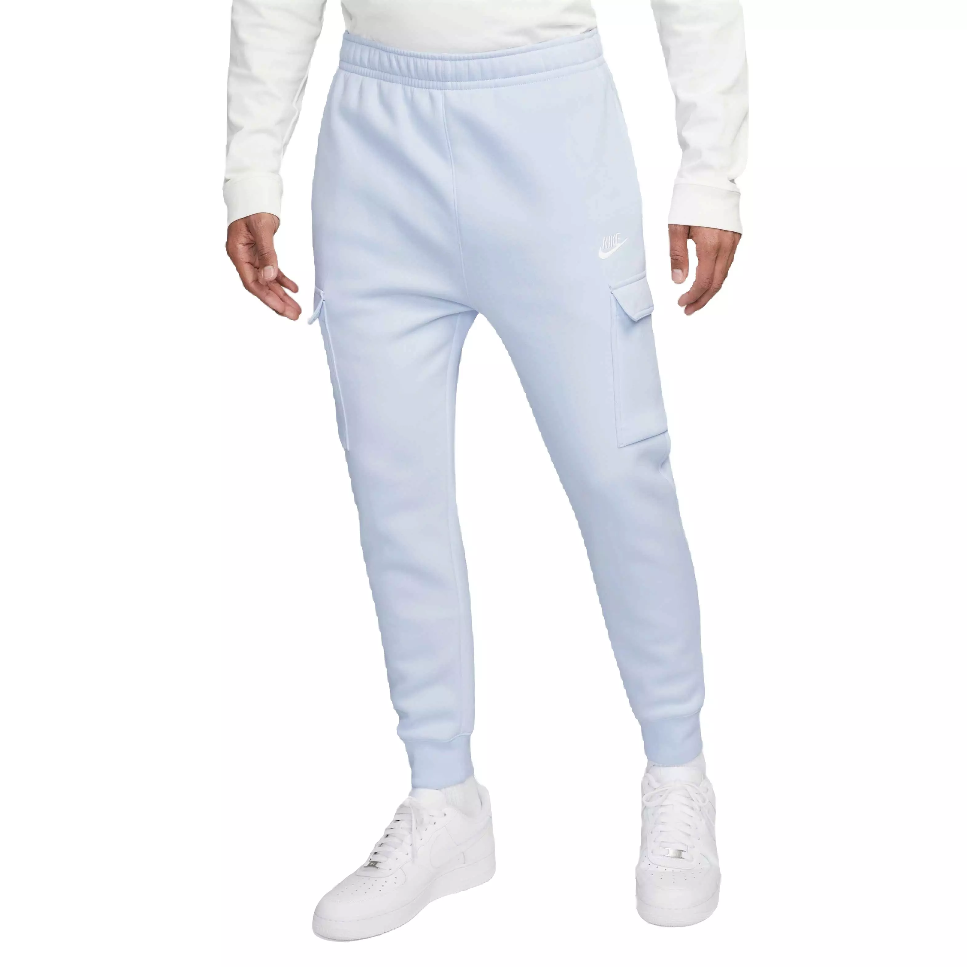 Nike Men's Sportswear Club Fleece Cargo Pants-Lt Blue - Hibbett