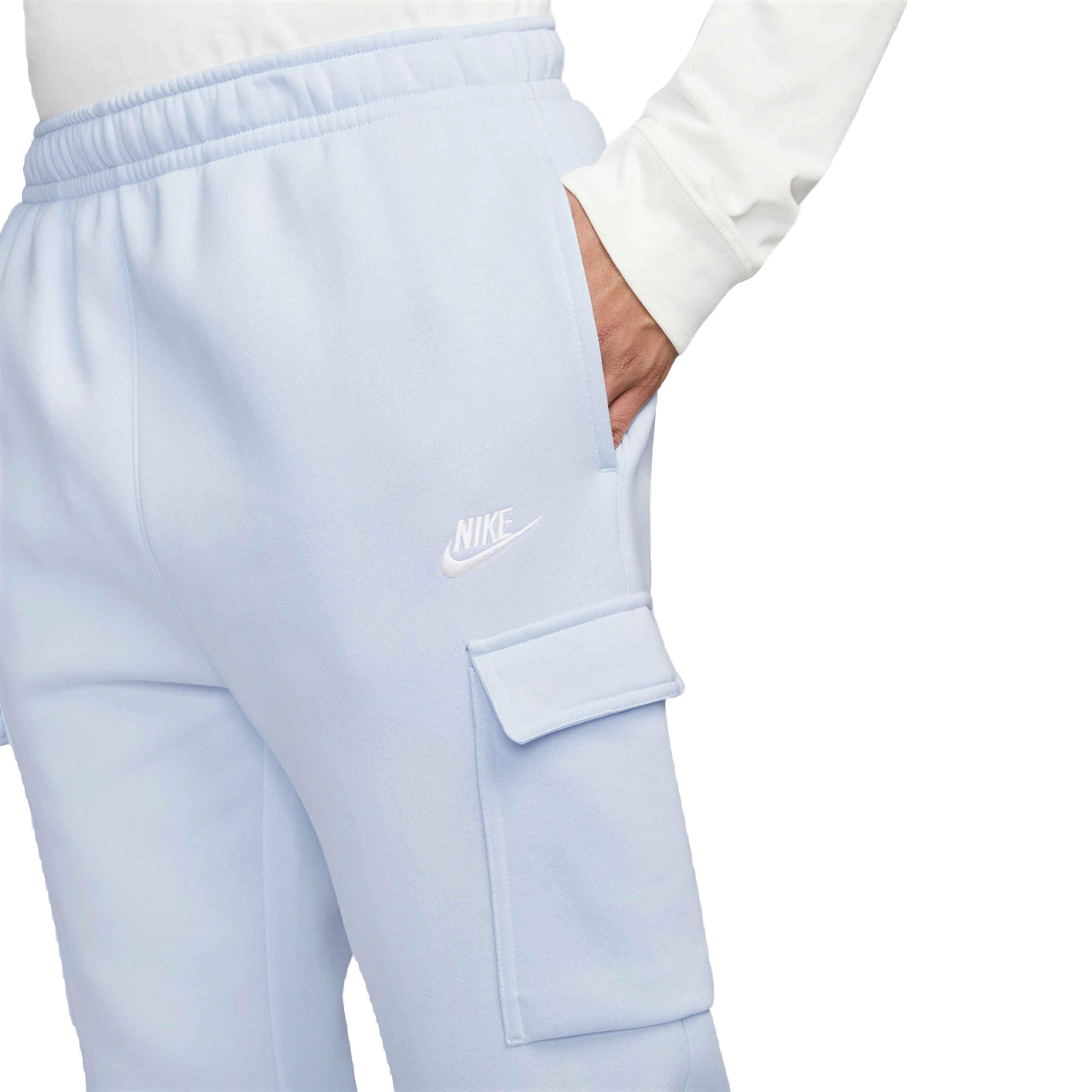 Nike Men's Sportswear Club Fleece Cargo Pants-Lt Blue - LT BLUE Thumbnail View 3