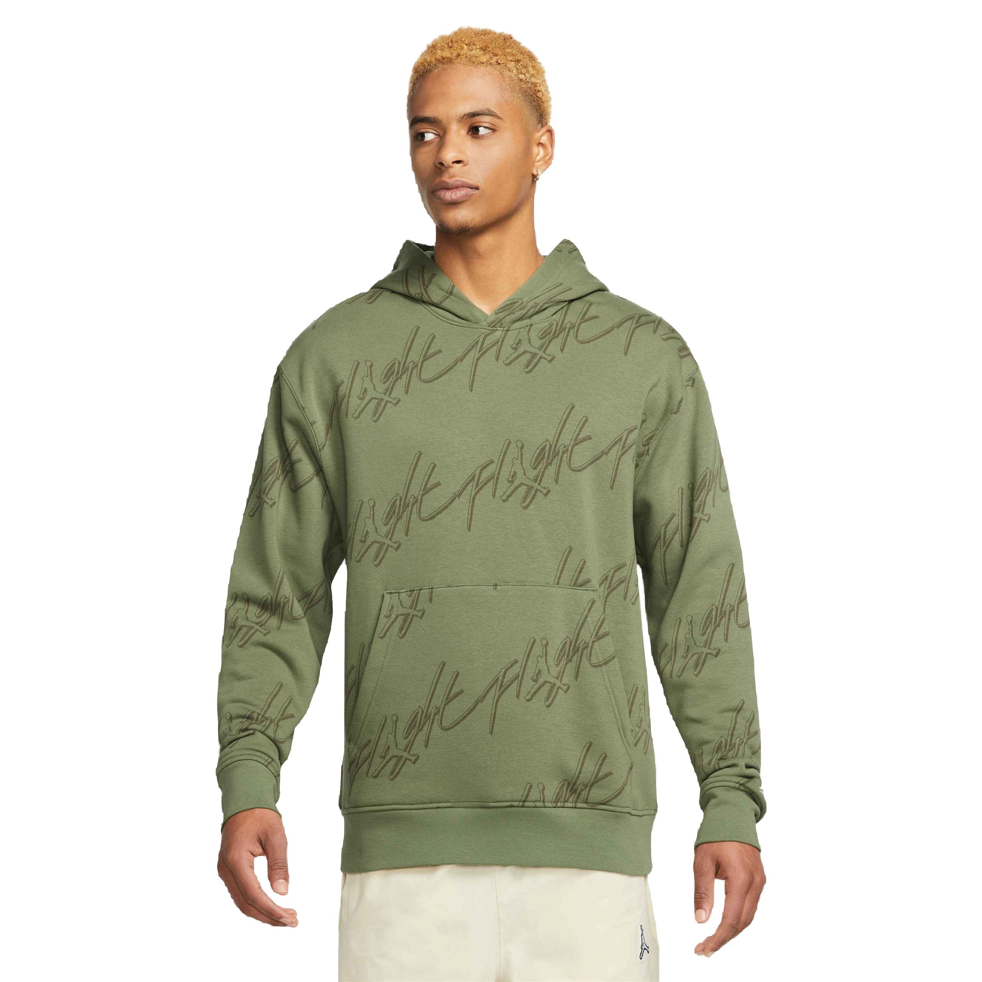 Jordan Men's Essentials Fleece Pullover Hoodie-Green - GREEN