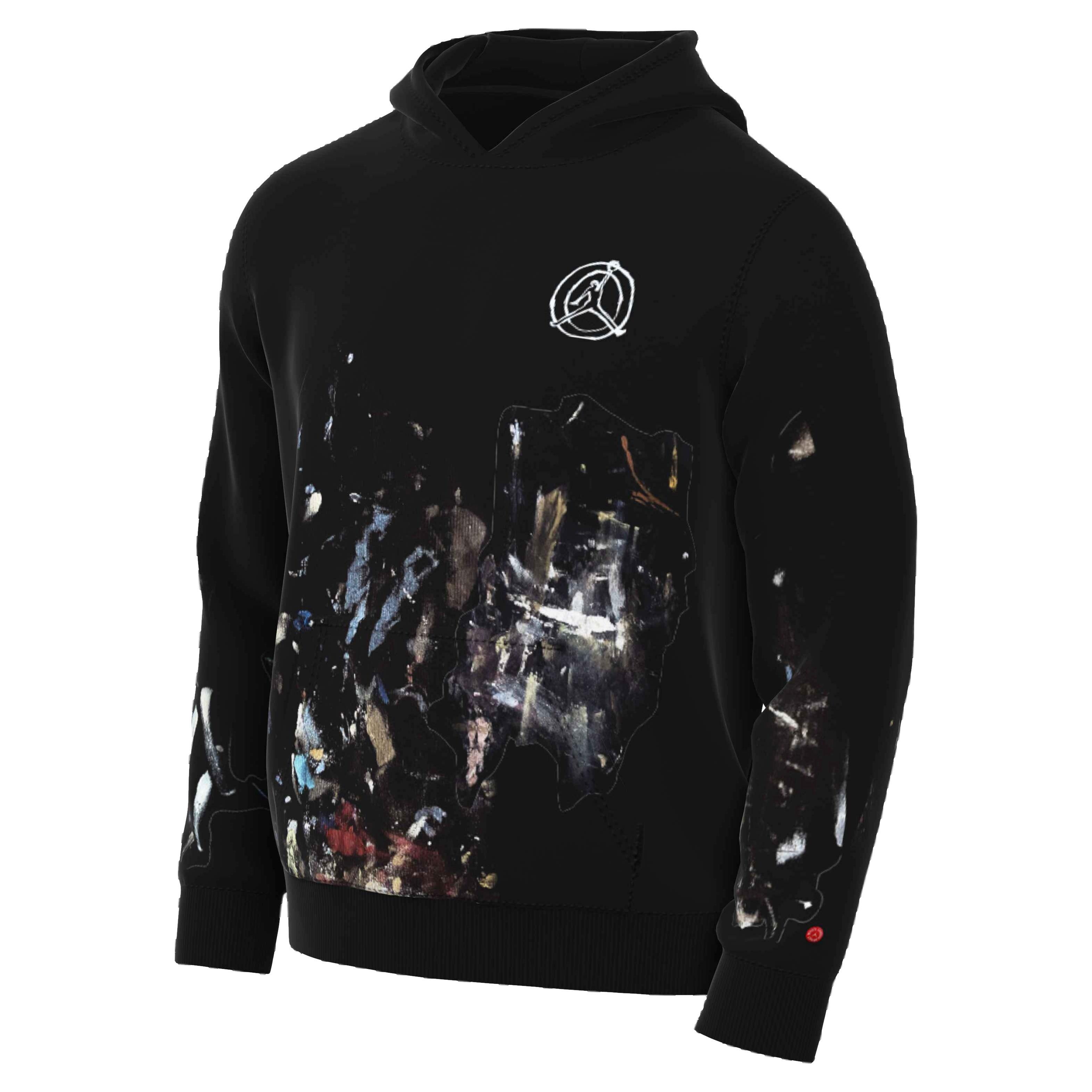 Jordan Men's Flight Artist Series by Jammie Holmes Pullover Hoodie - BLACK Thumbnail View 5