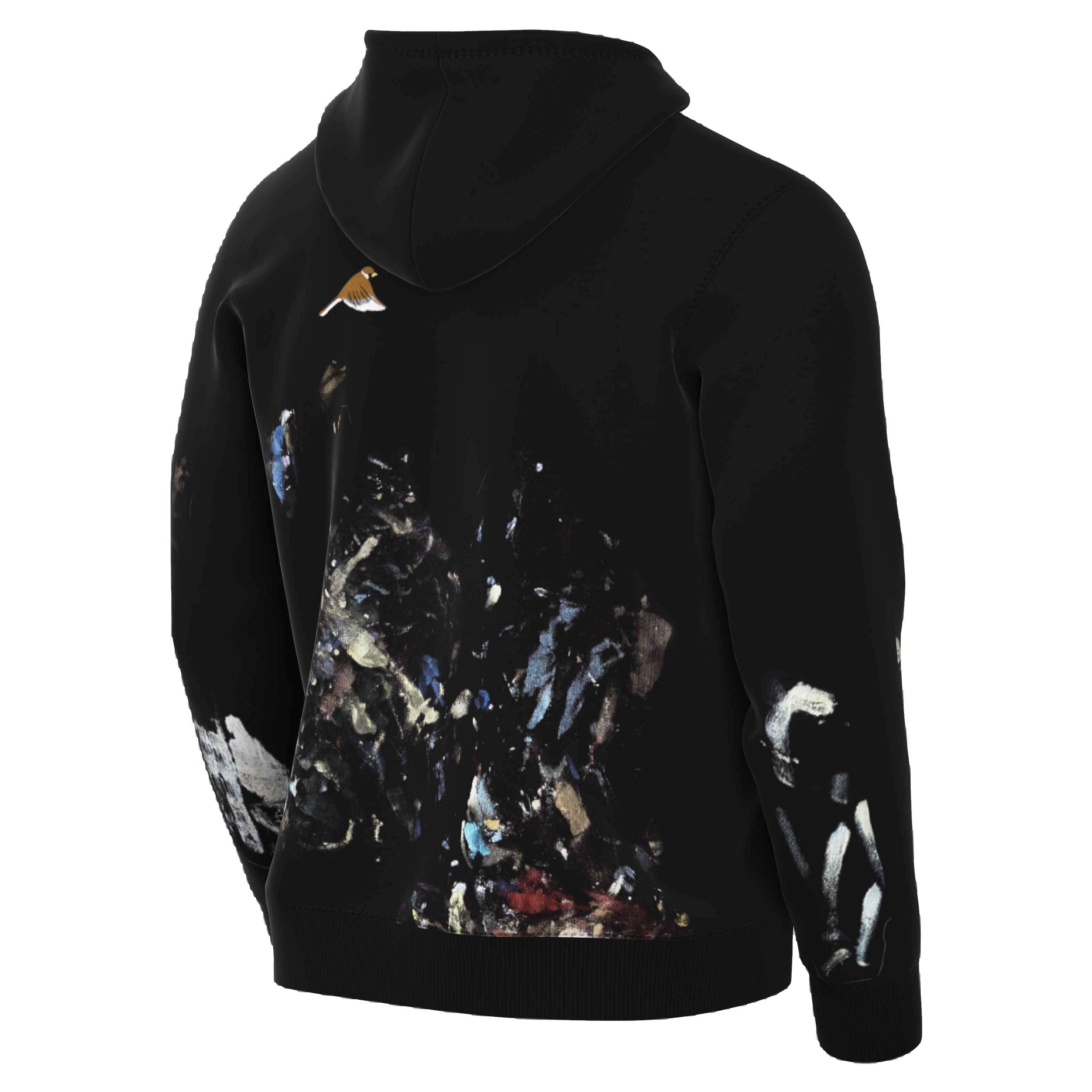 Jordan Men's Flight Artist Series by Jammie Holmes Pullover Hoodie - BLACK Thumbnail View 6