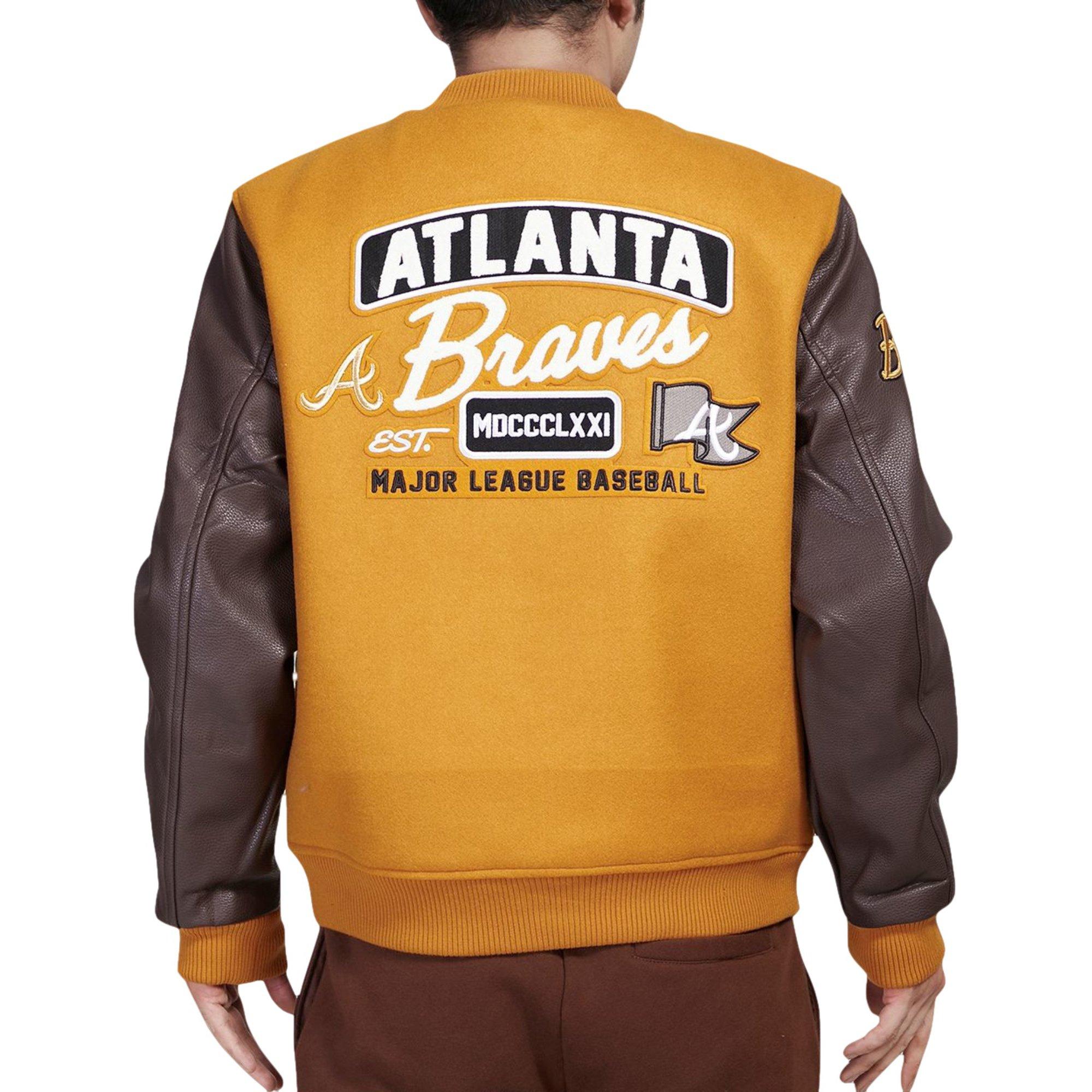 Pro Standard Men's Atlanta Braves Wool Varsity Jacket