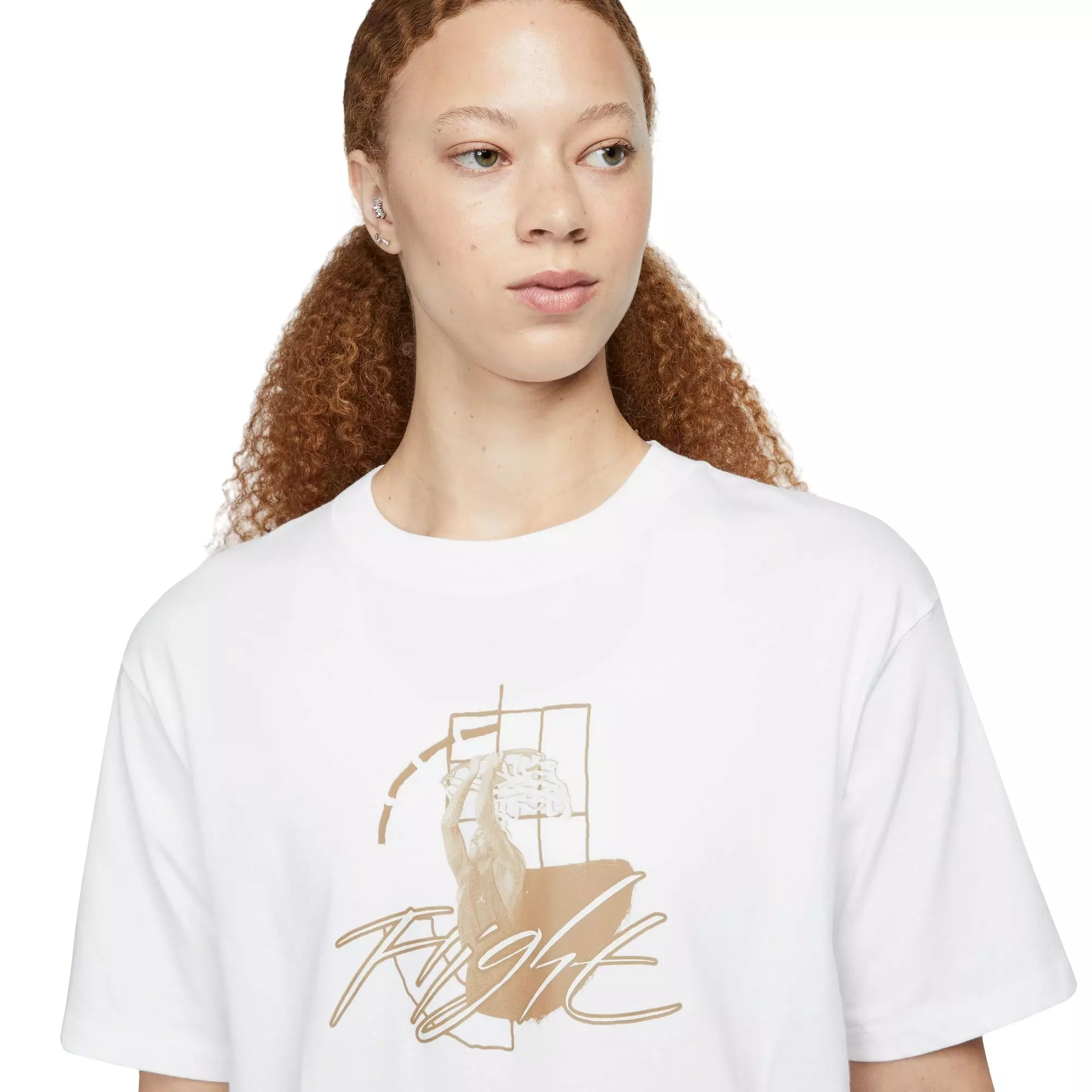 Jordan Women's Flight Graphic Tee-White - WHITE