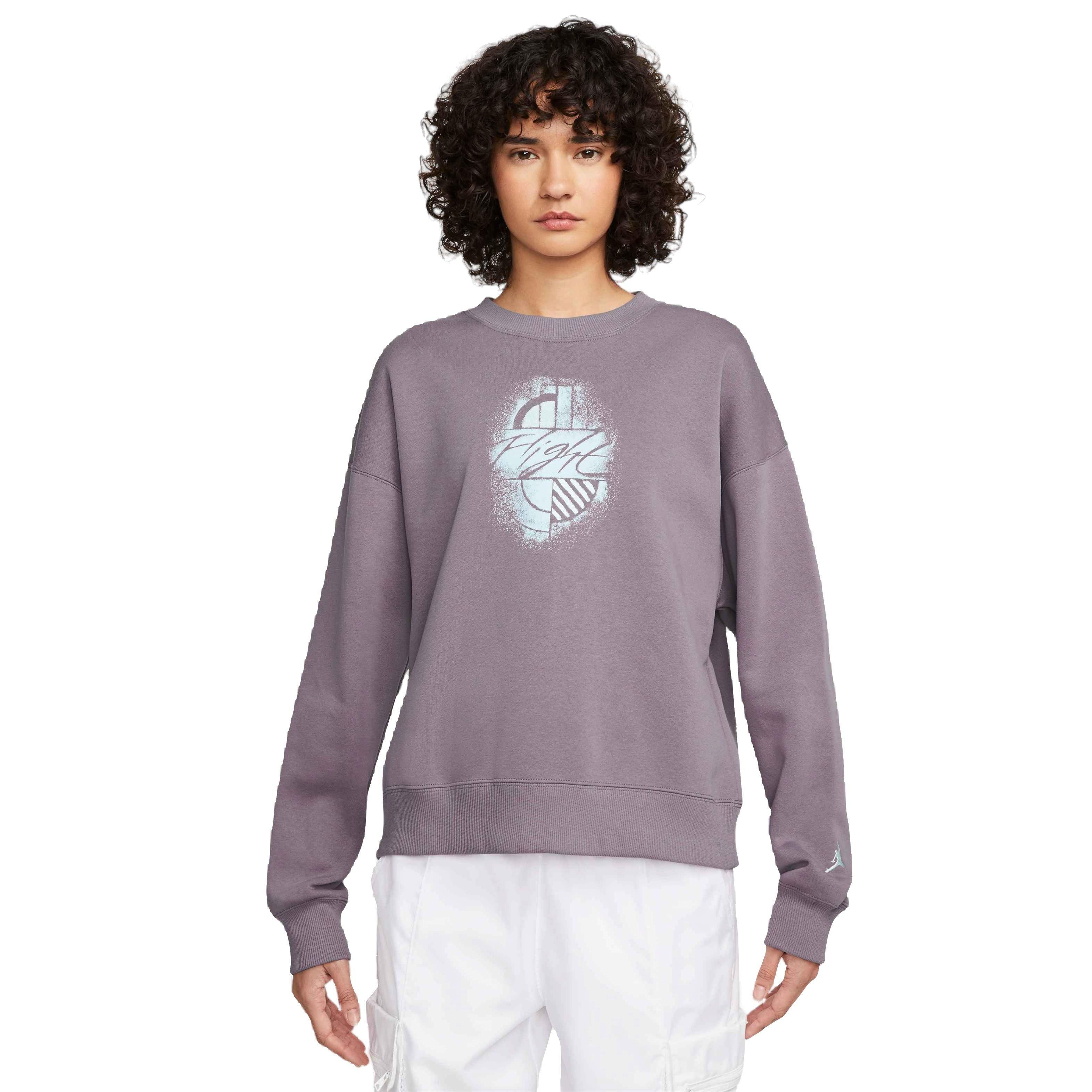 Jordan Women's Brooklyn Fleece Flight Crew Sweatshirt - Purple - PURPLE Thumbnail View 1