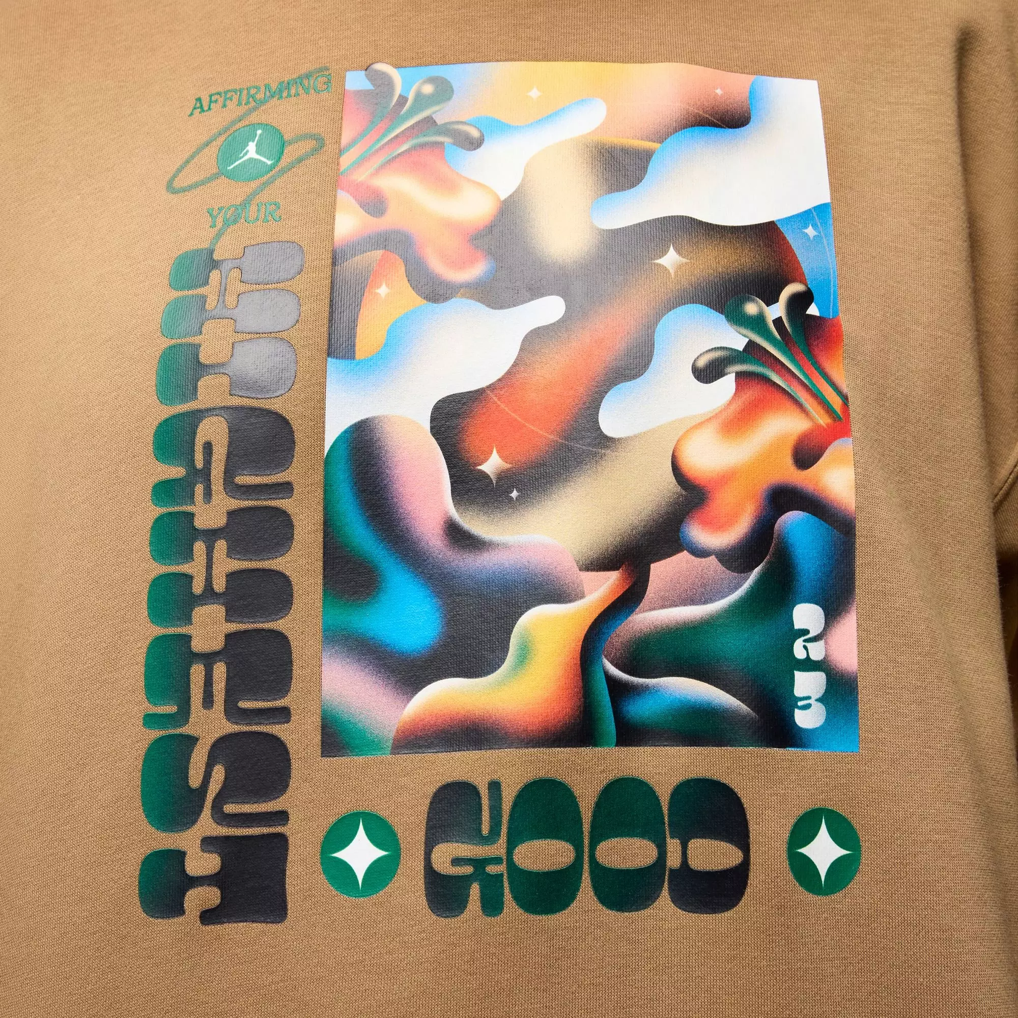 Jordan Women's Artist Series by Jordan Moss Brooklyn Fleece Crew - TAN