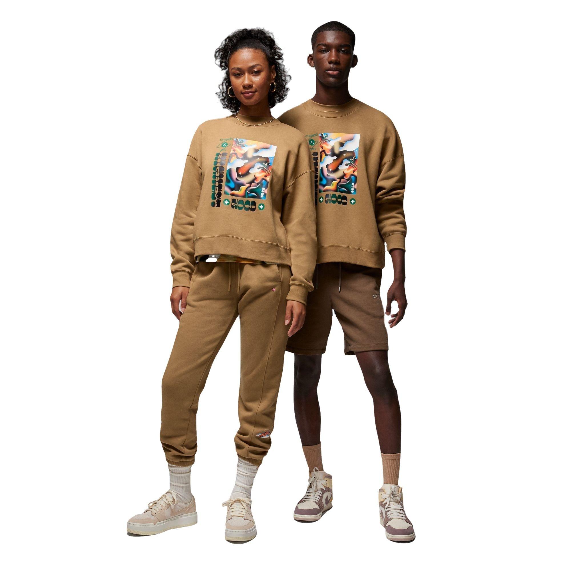 Jordan Women's Artist Series by Jordan Moss Brooklyn Fleece Crew - TAN Thumbnail View 6