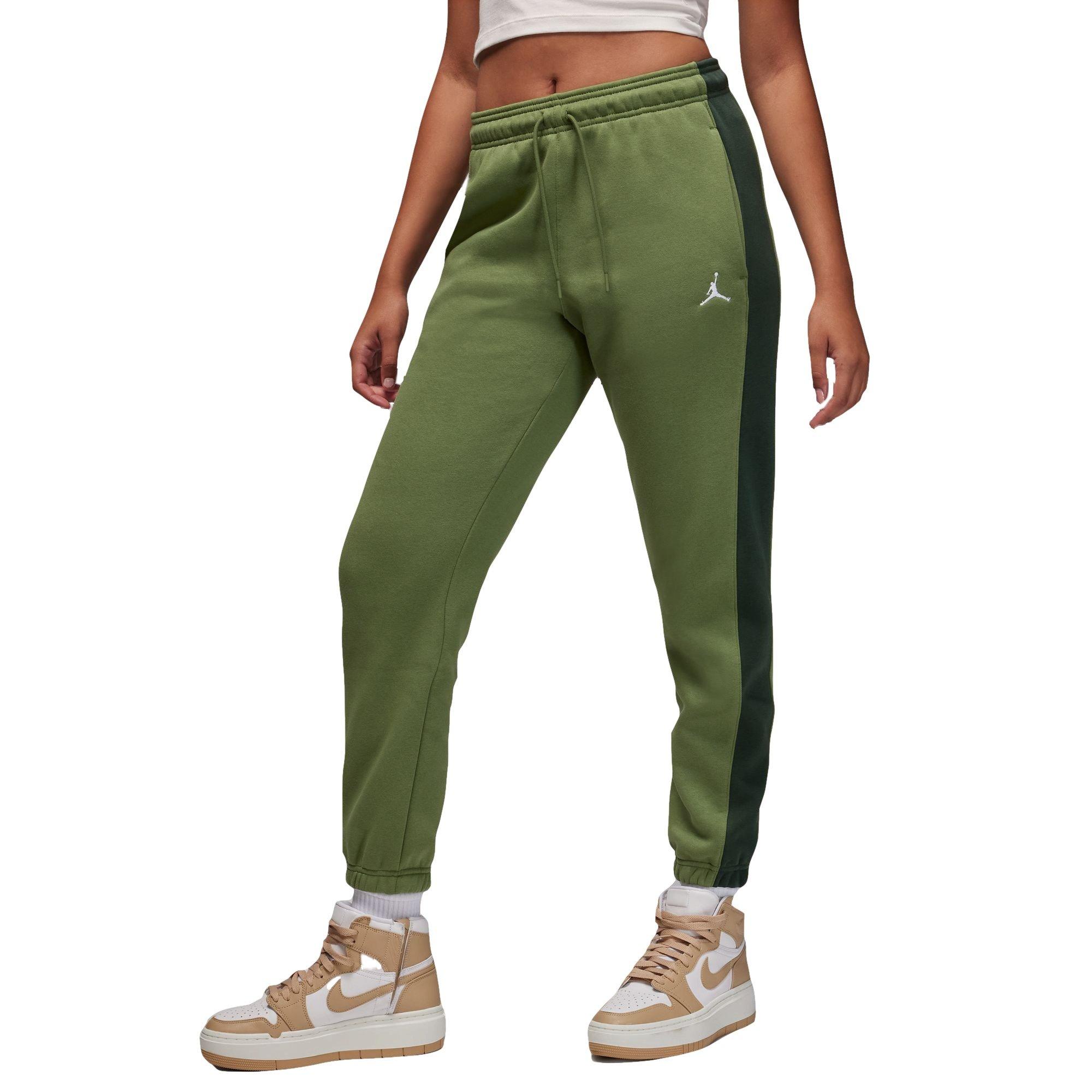 Jordan Women's Brooklyn Fleece Colorblock Pants-Olive - OLIVE Thumbnail View 1