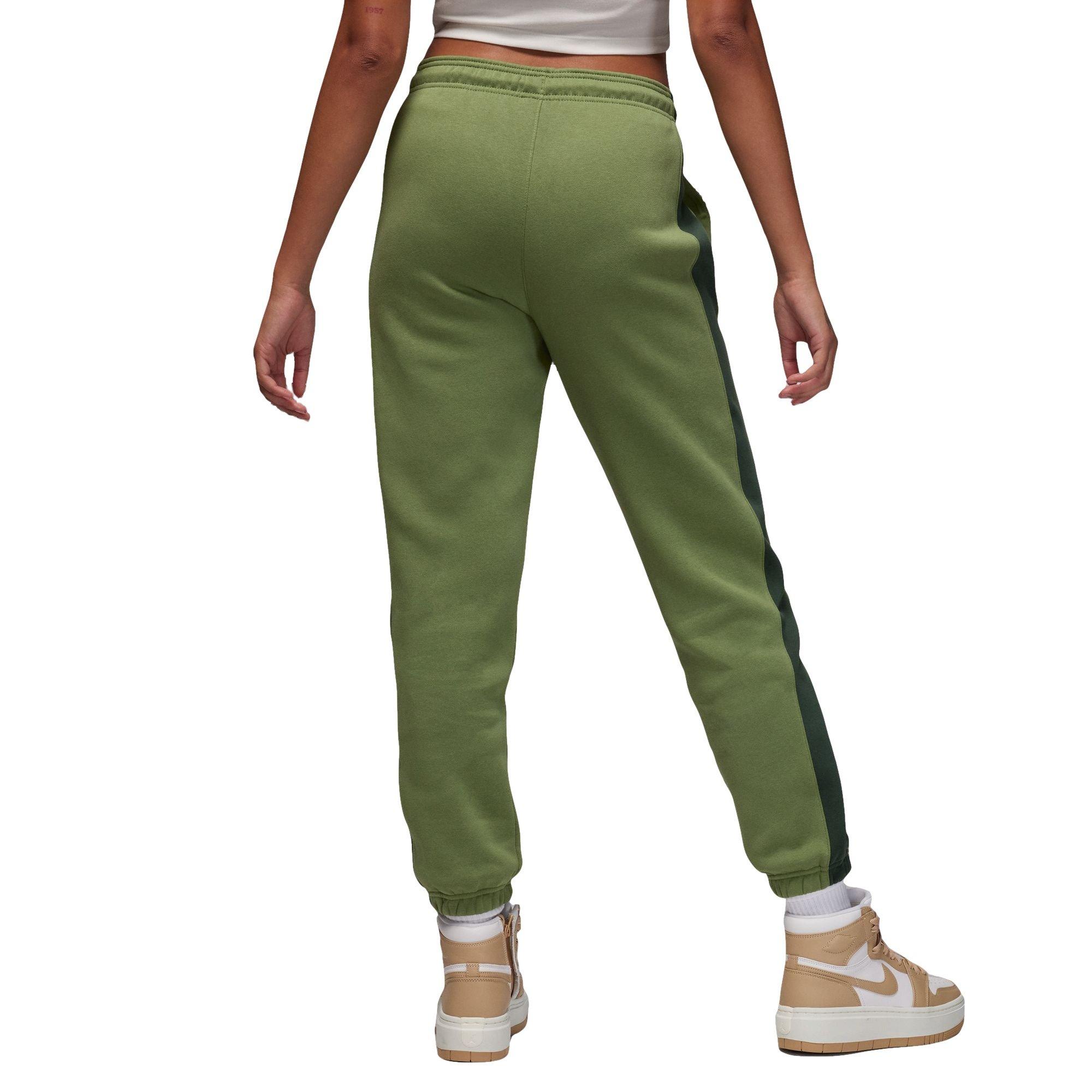Jordan Women's Brooklyn Fleece Colorblock Pants-Olive - OLIVE Thumbnail View 2