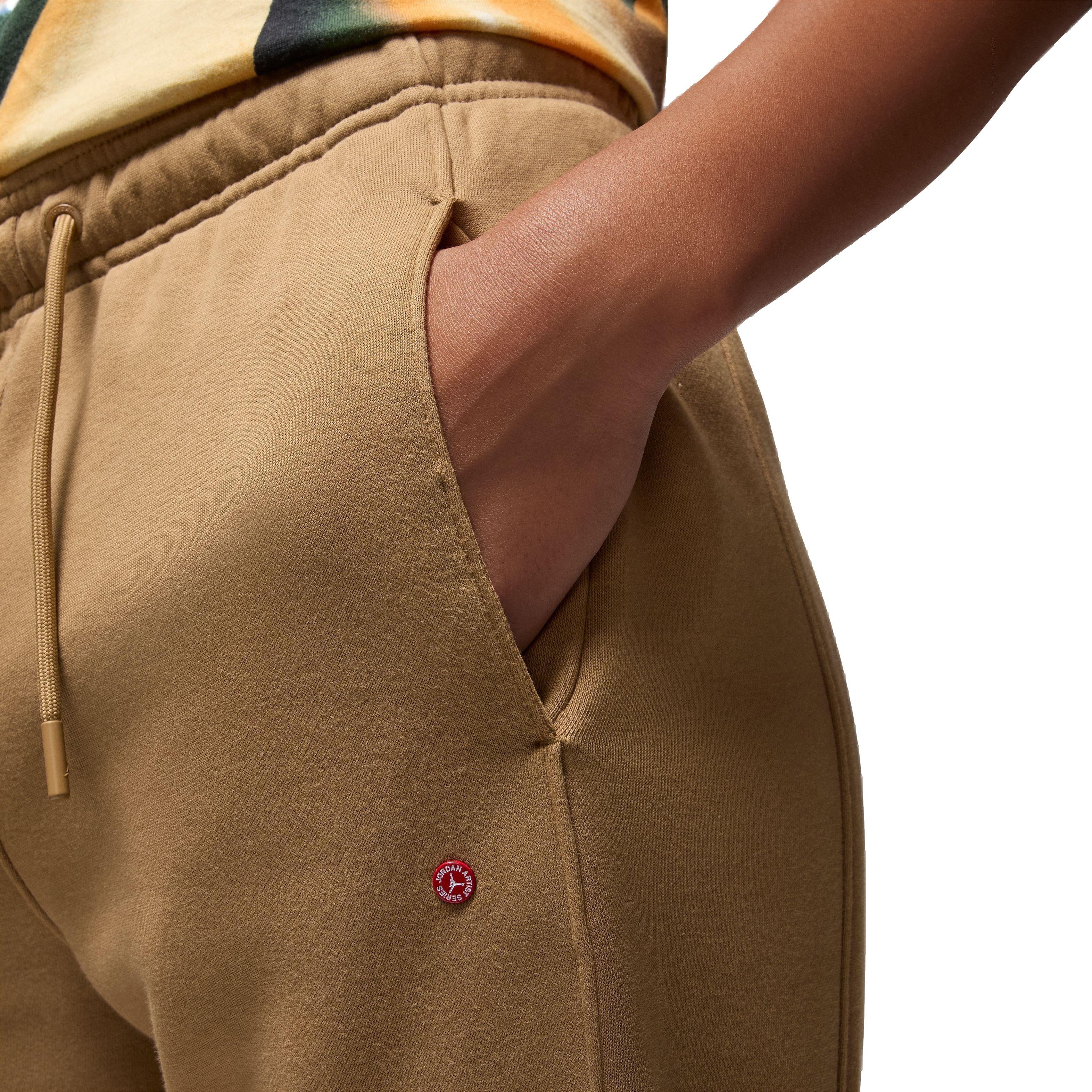 Jordan Women's Brooklyn Artist Series by Jordan Moss Fleece Pants - TAN Thumbnail View 3