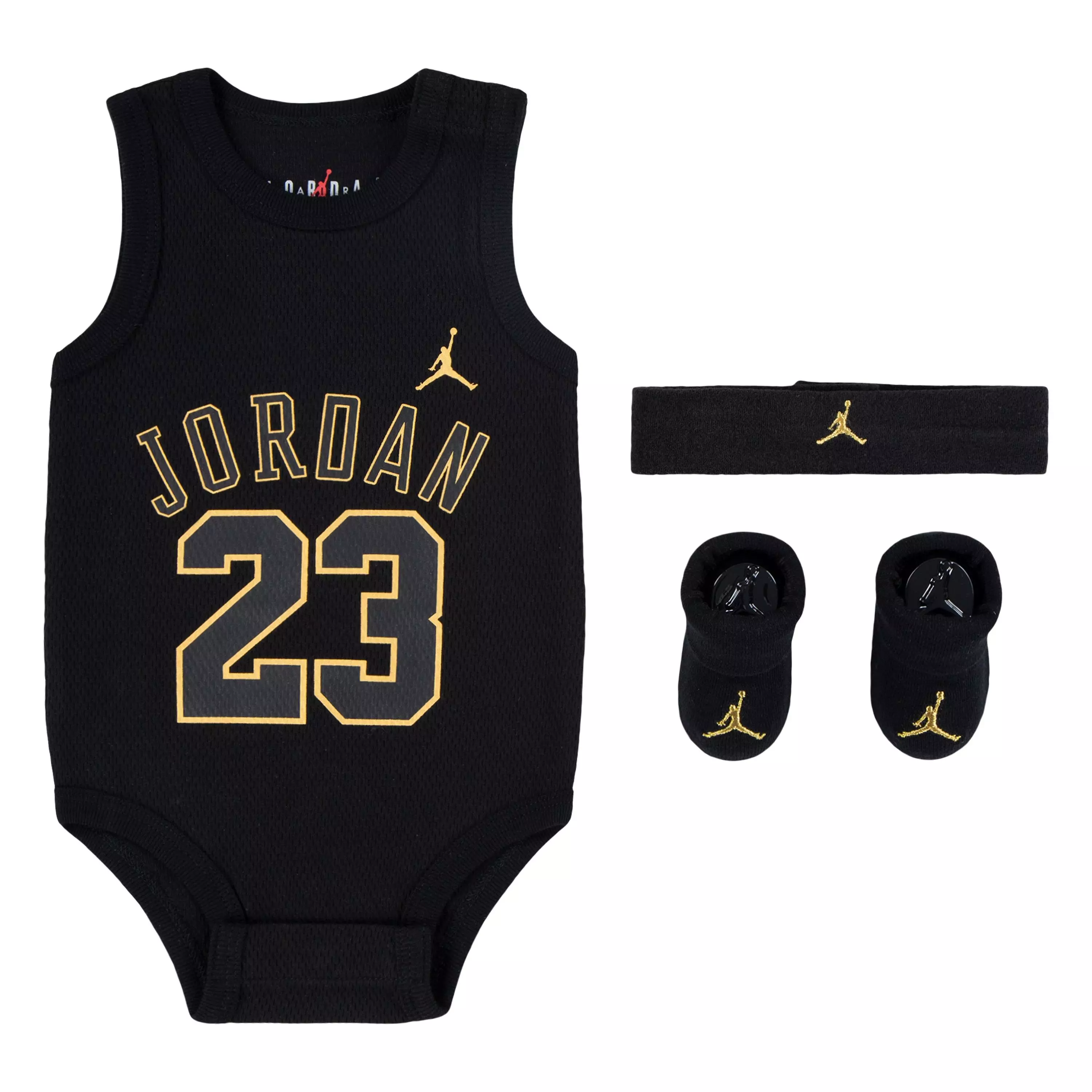 Jordan Infant Jersey 3-Piece Set - Black/Gold - BLACK/GOLD