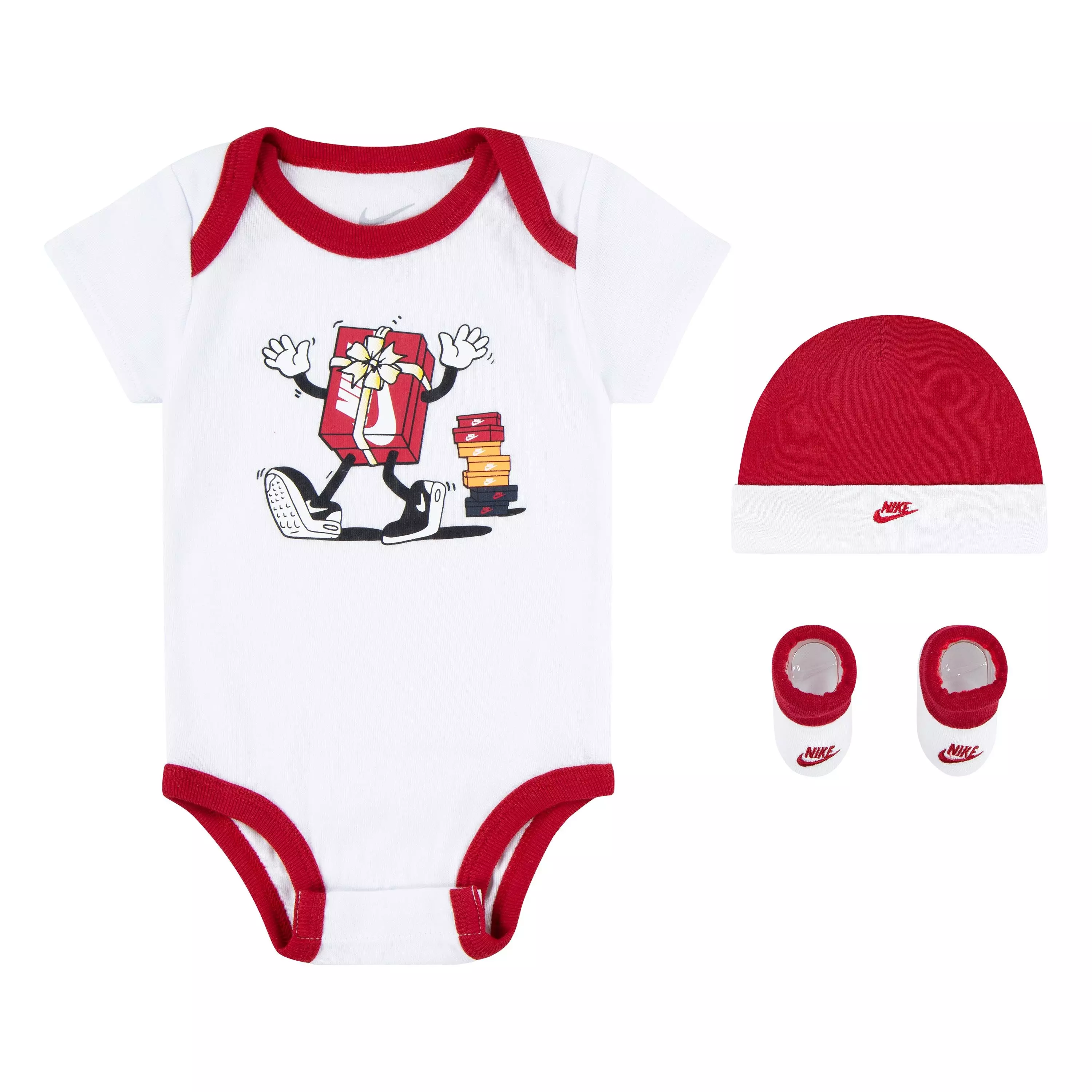 Nike Infant Shoebox 3-Piece Set - WHITE/RED