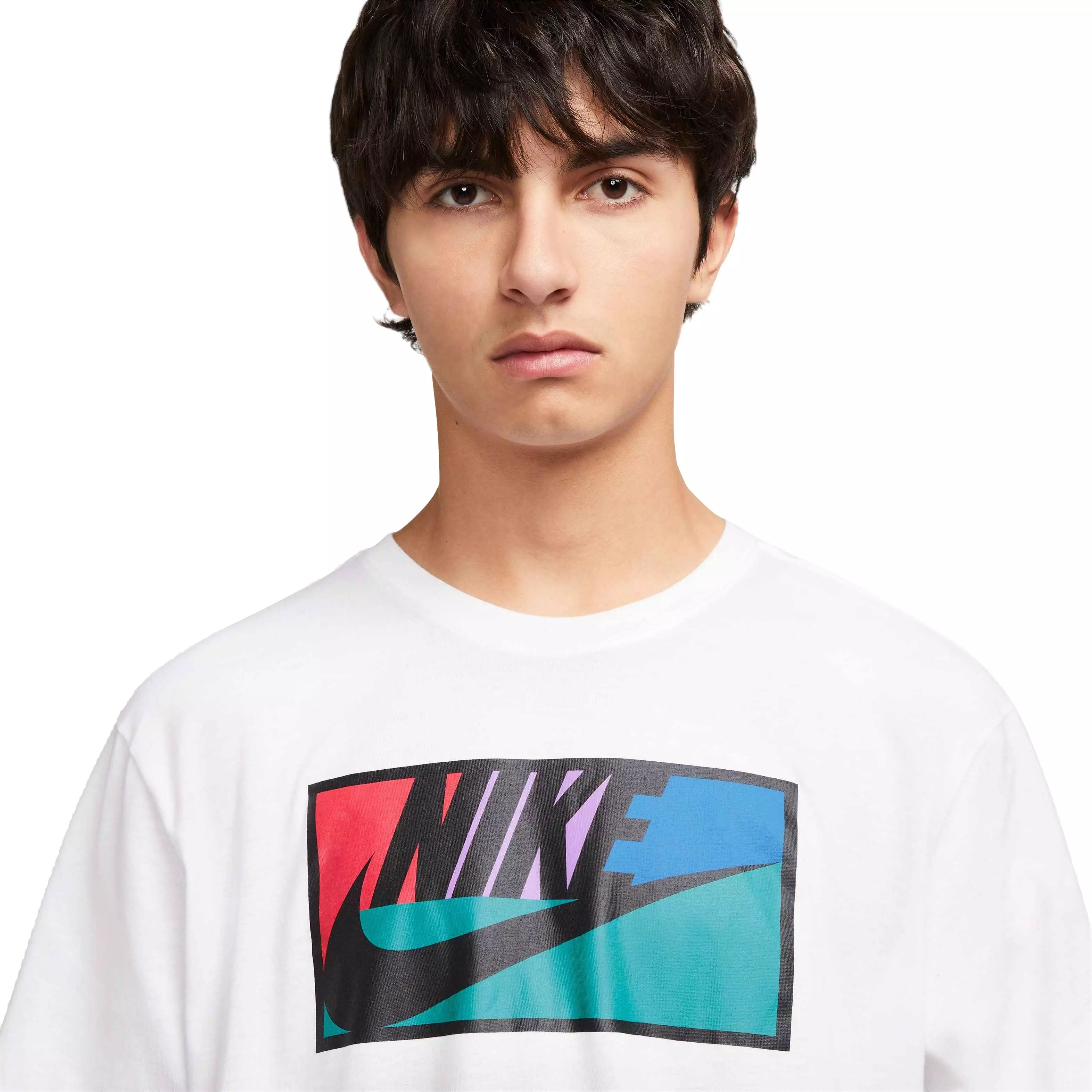 Nike Men's Sportswear Center Chest Logo Tee-White - WHITE