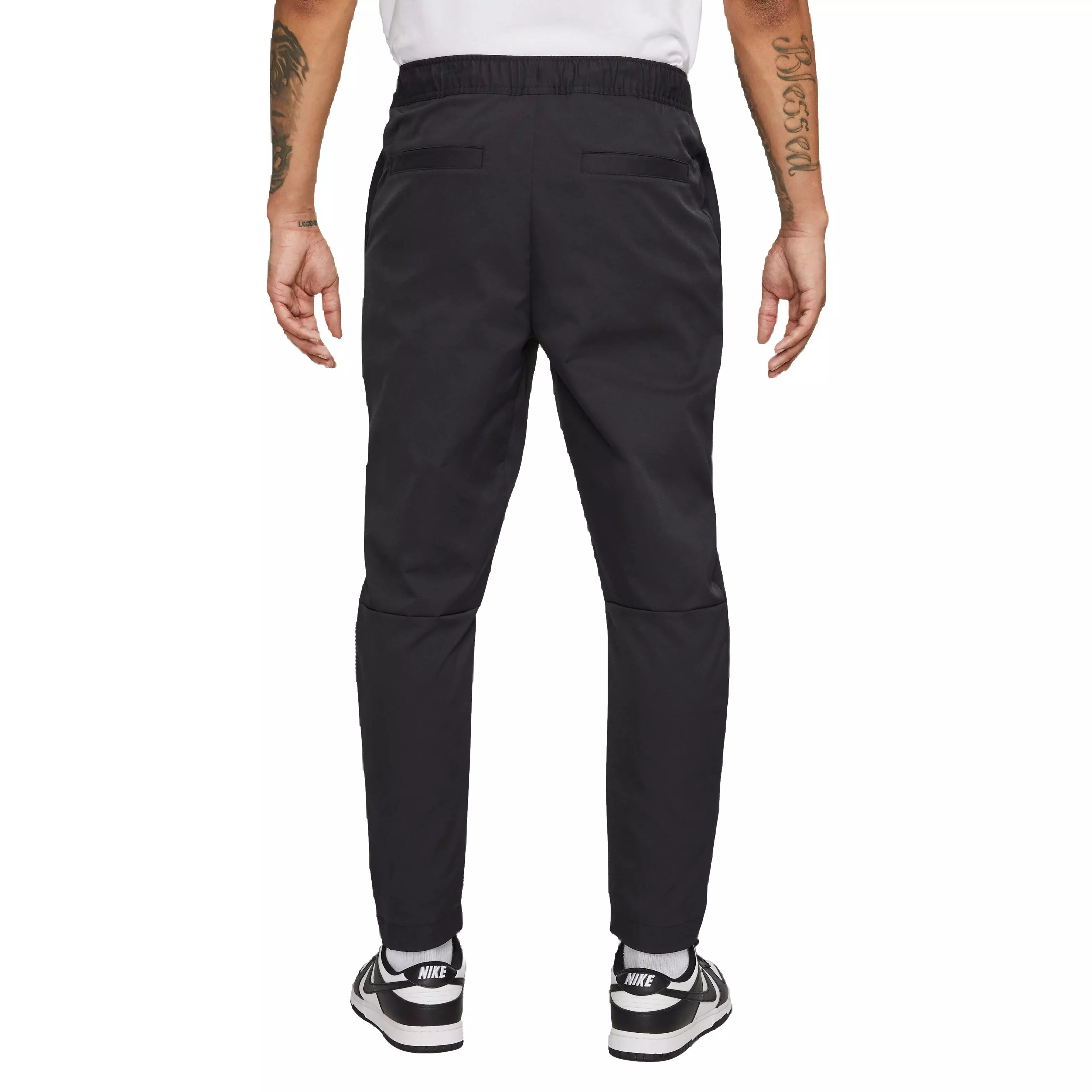 Nike Men's Sportswear Club Woven Tapered Pants-Black - BLACK