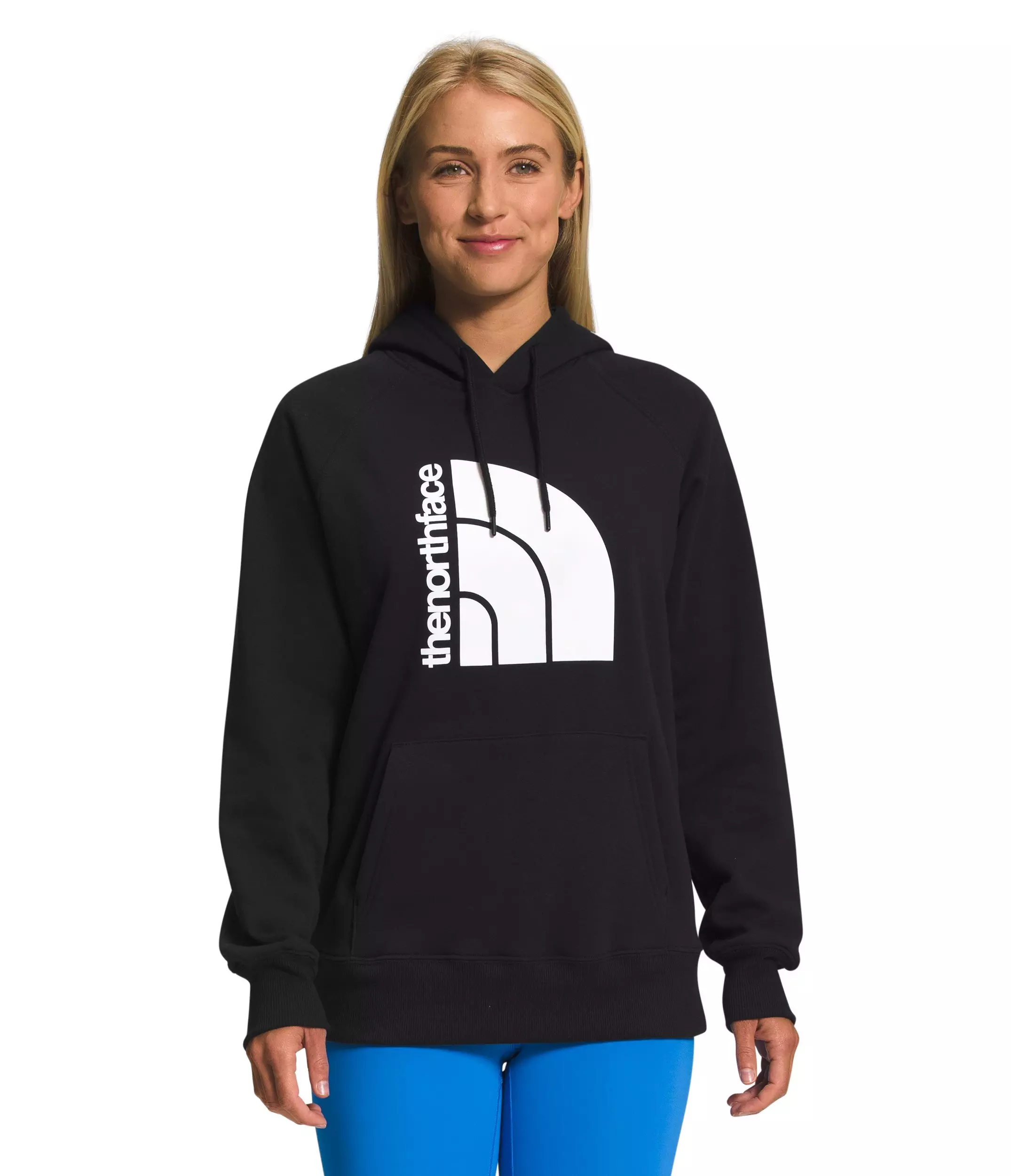 The North Face Women's Jumbo Half Dome Pullover Hoodie - BLACK/WHITE