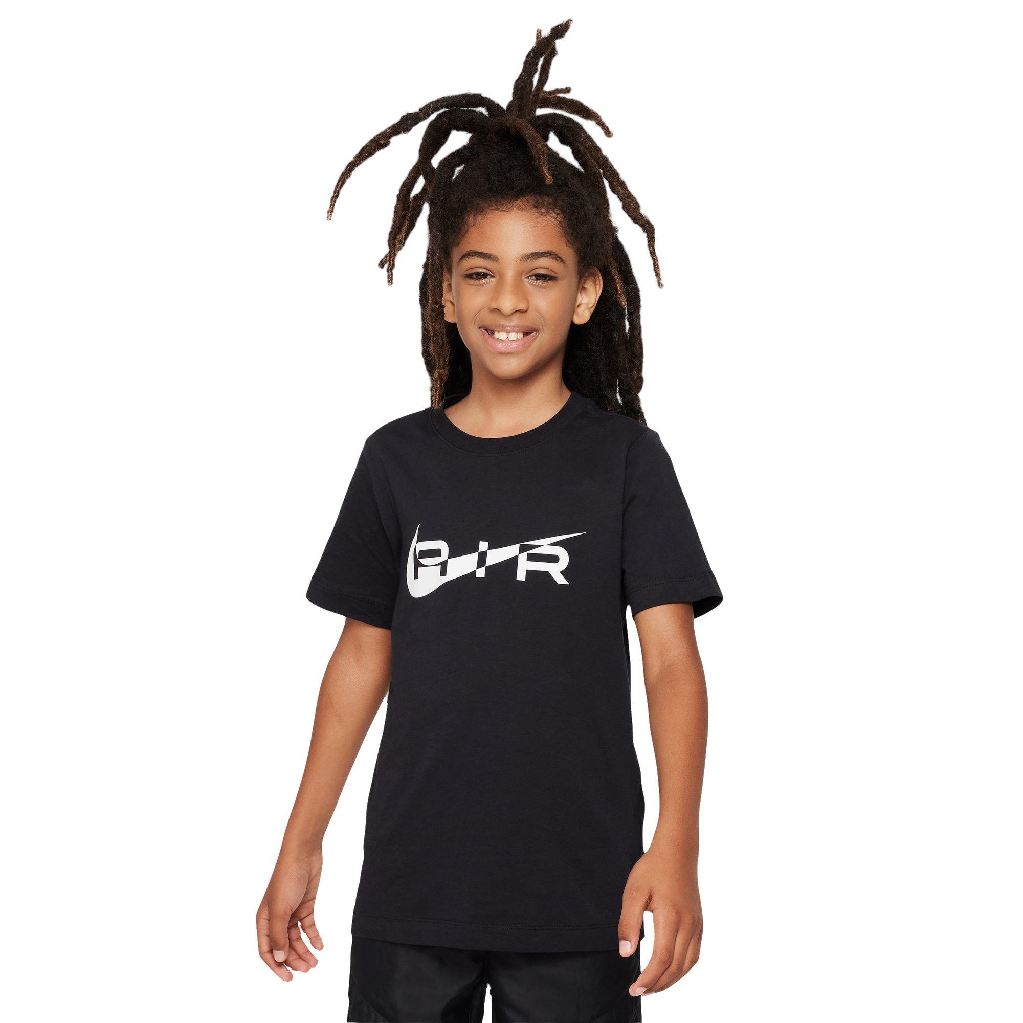 Nike Big Boys' Air Swoosh Tee - Black - BLACK