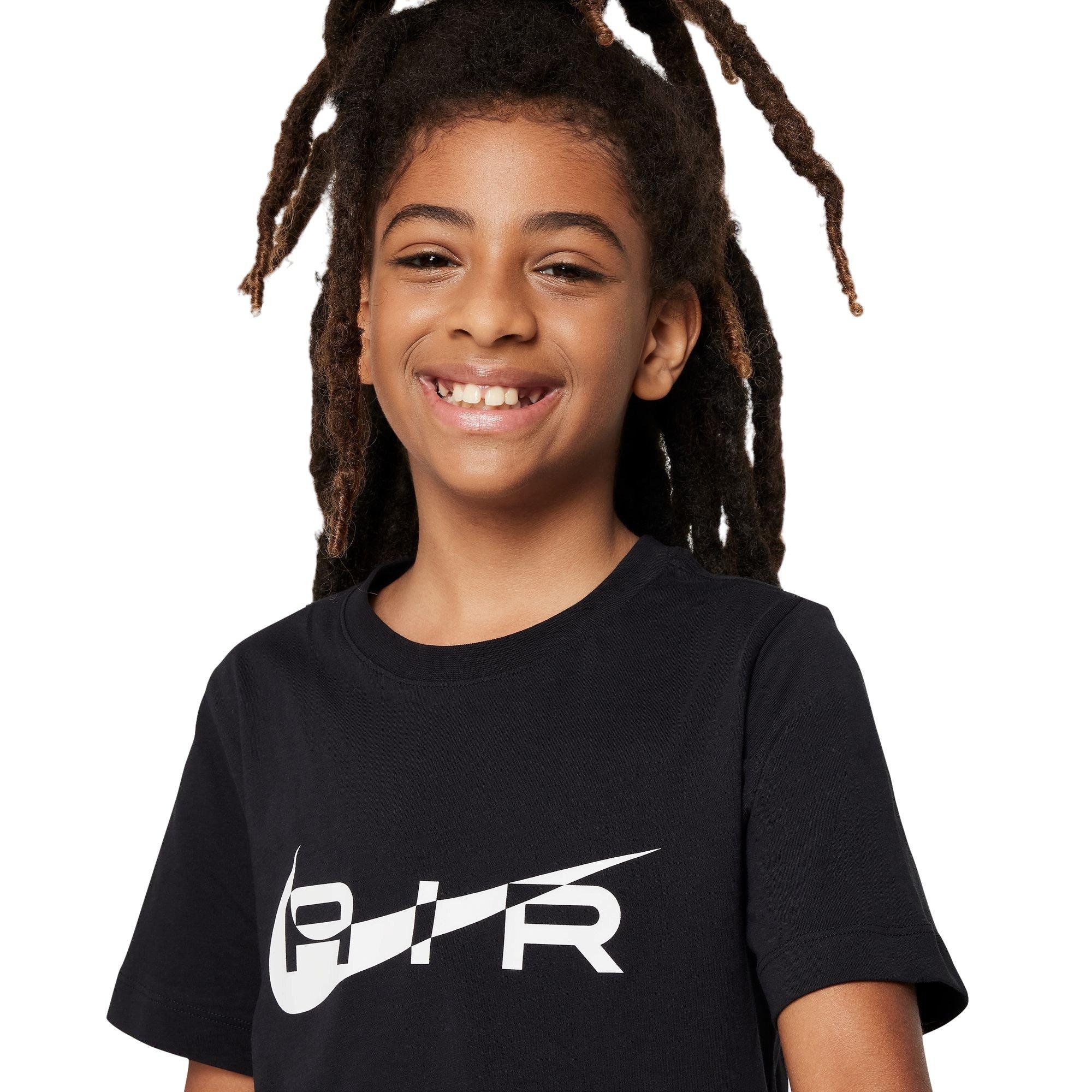 Nike Air Swoosh Big Boys' Black Tee