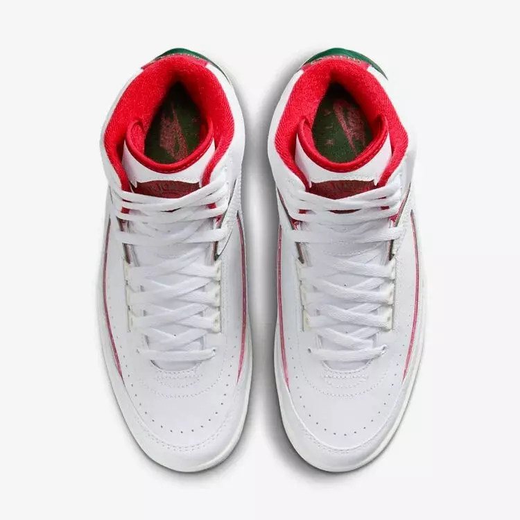 Jordan 2 Retro "Italy" Grade School Kids' Shoe - WHITE/FIRE RED/FIR