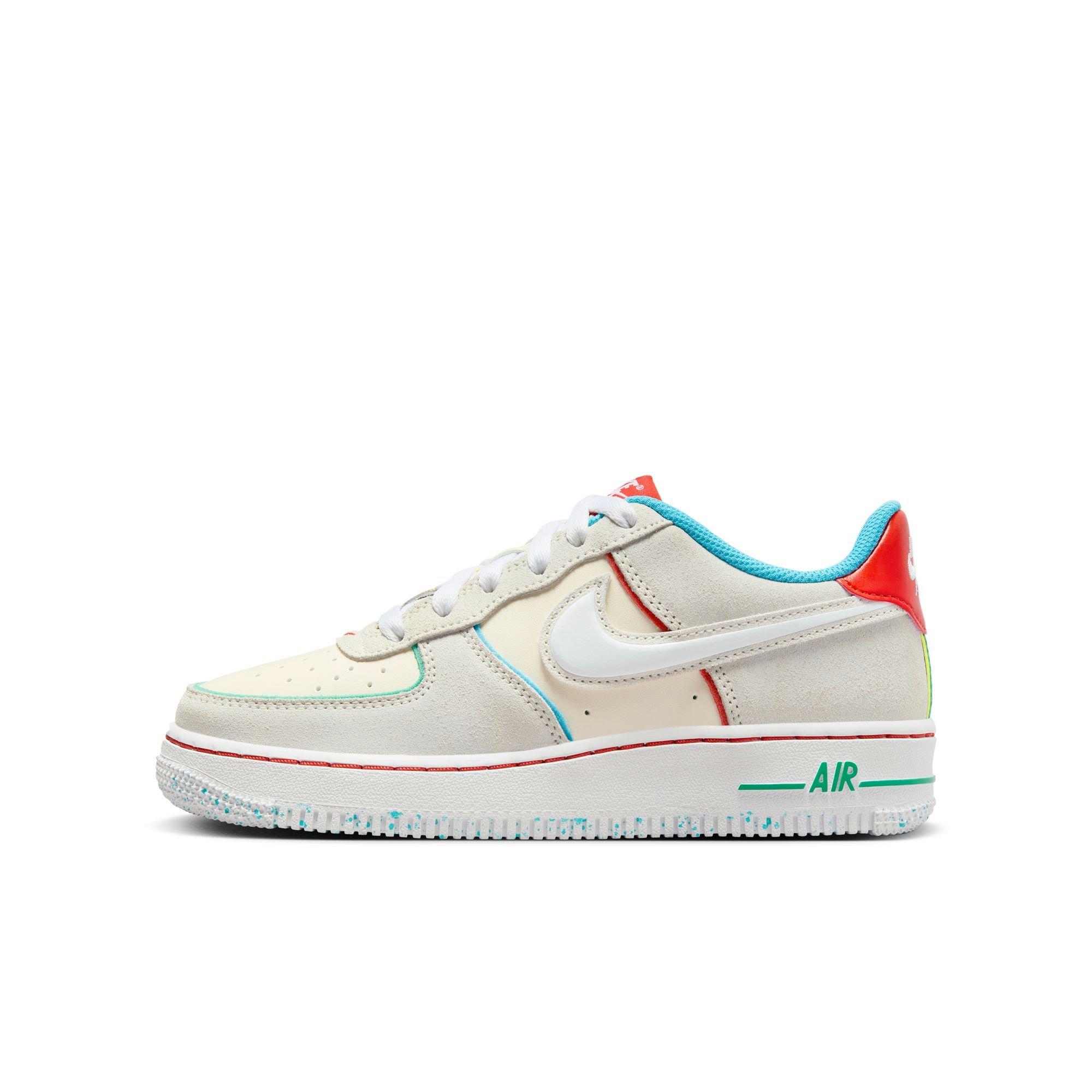 Nike Air Force 1 LV8 "Pale Ivory/White/Picante Red" Grade School Kids' Shoe - PALE IVORY/WHITE/PICANTE RED Thumbnail View 3