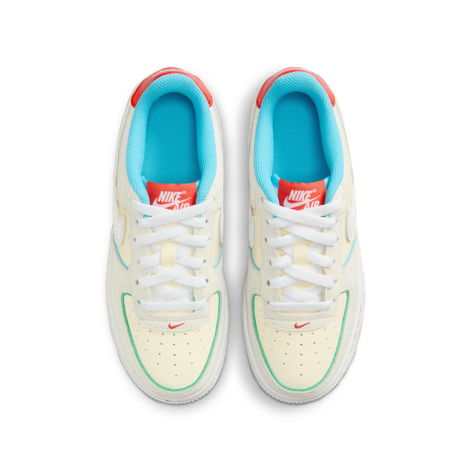 Nike Air Force 1 LV8 "Pale Ivory/White/Picante Red" Grade School Kids' Shoe - PALE IVORY/WHITE/PICANTE RED Thumbnail View 7
