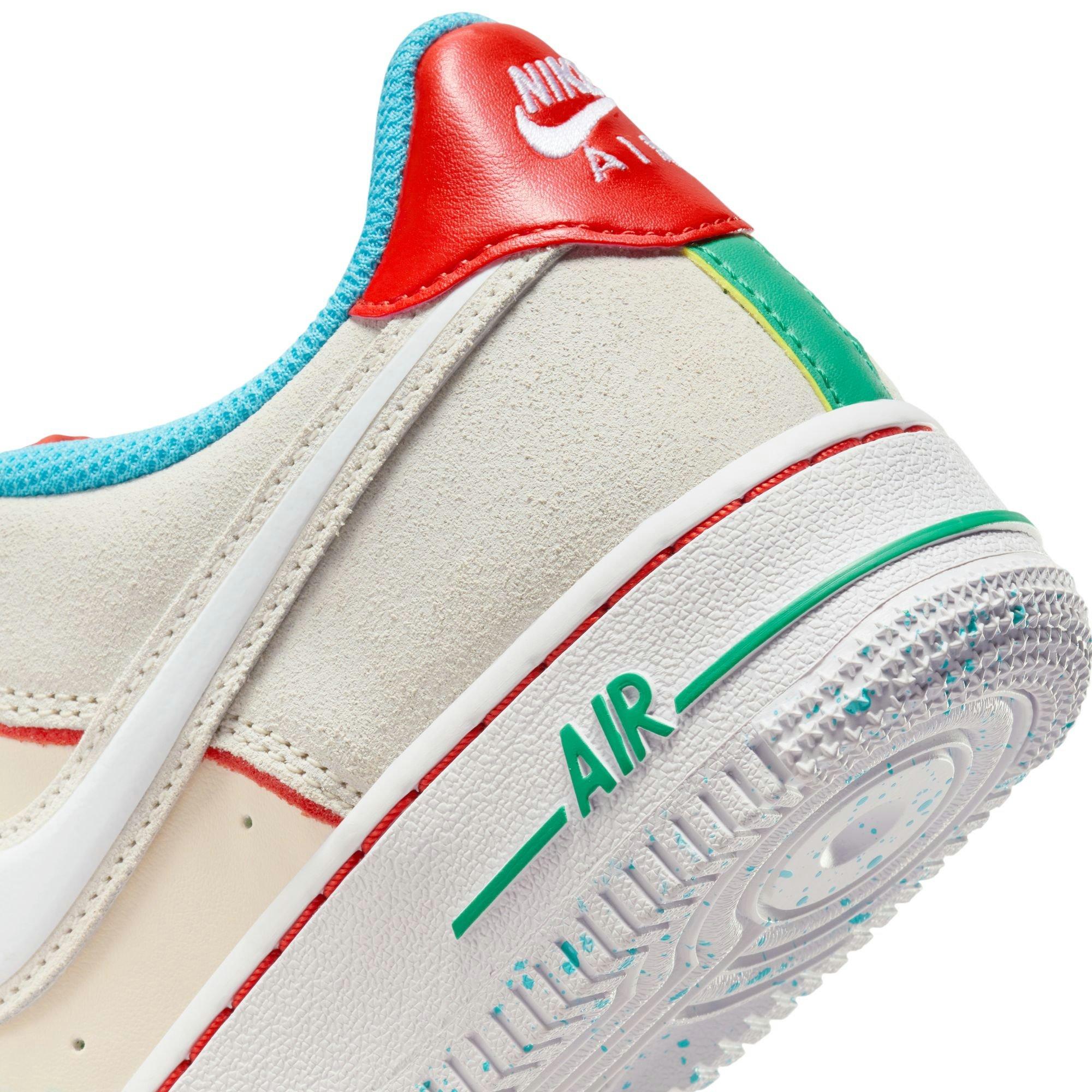Nike Air Force 1 LV8 "Pale Ivory/White/Picante Red" Grade School Kids' Shoe - PALE IVORY/WHITE/PICANTE RED Thumbnail View 10