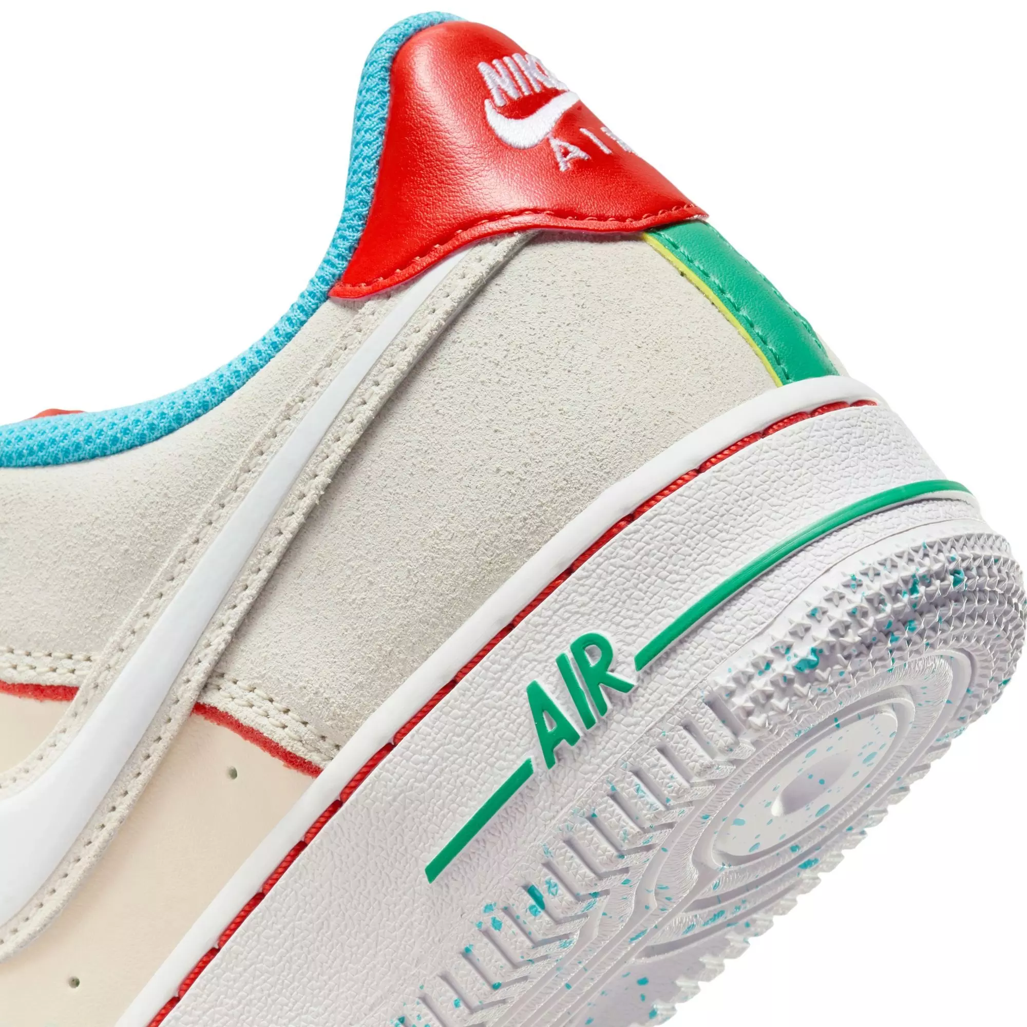 Nike Air Force 1 LV8 "Pale Ivory/White/Picante Red" Grade School Kids' Shoe - PALE IVORY/WHITE/PICANTE RED