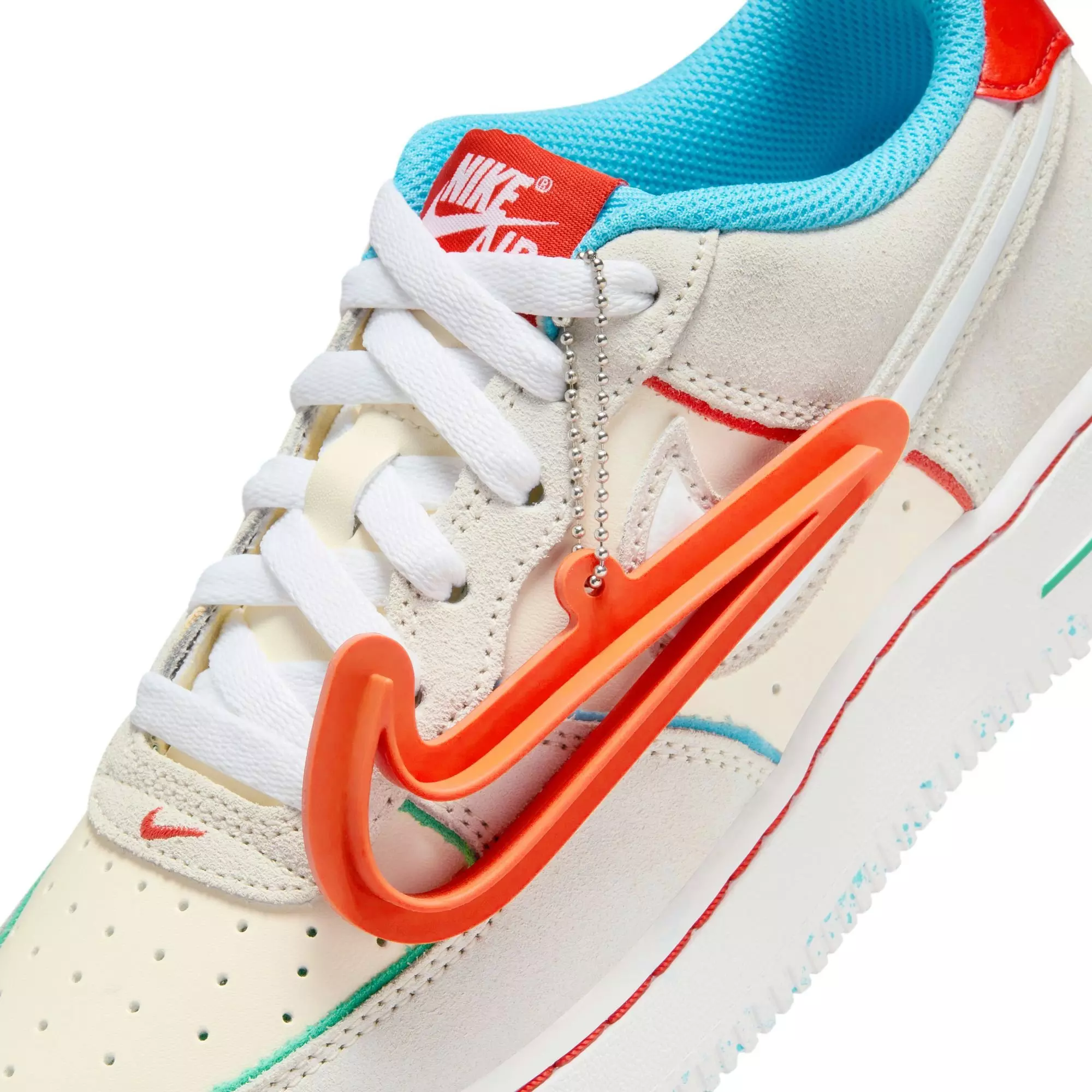 Nike Air Force 1 LV8 "Pale Ivory/White/Picante Red" Grade School Kids' Shoe - PALE IVORY/WHITE/PICANTE RED