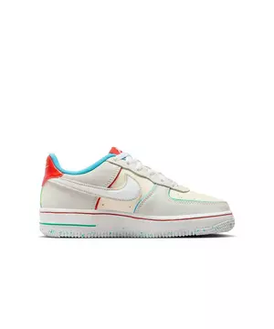Air Force 1 LV8 Grade School Lifestyle Shoes (White/Pink)