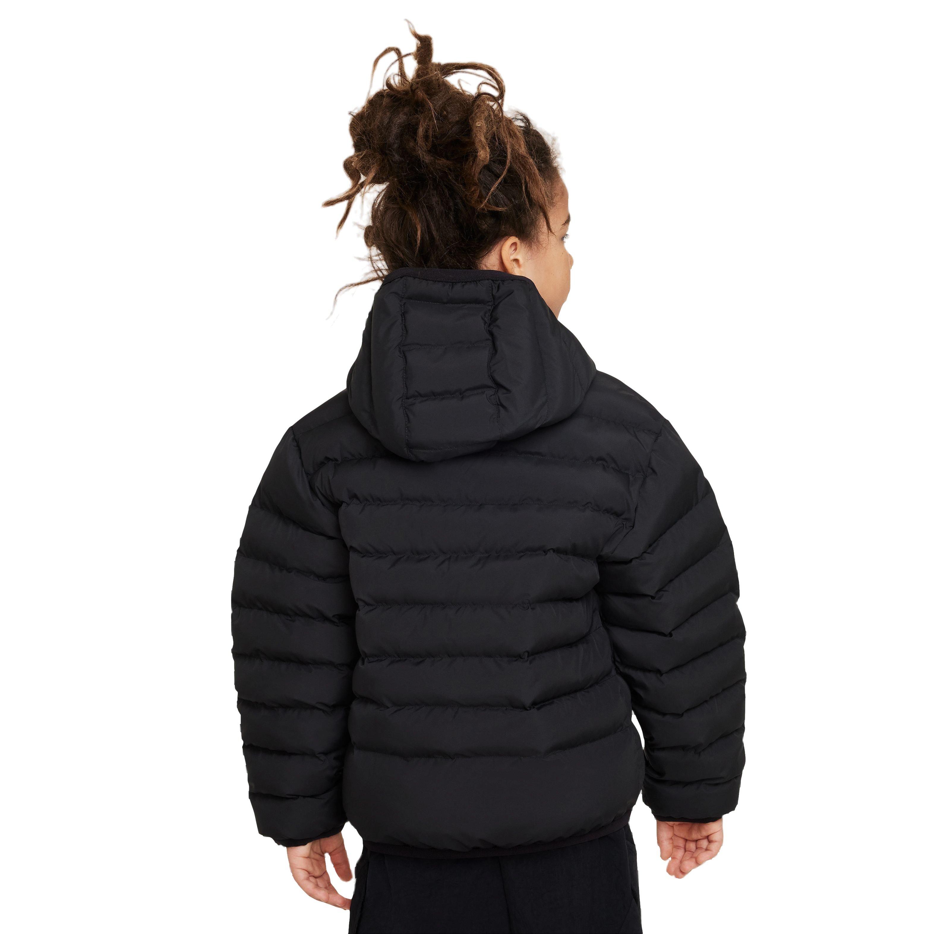 Nike Big Boys' Sportswear Synthetic Fill Hooded Jacket - Black