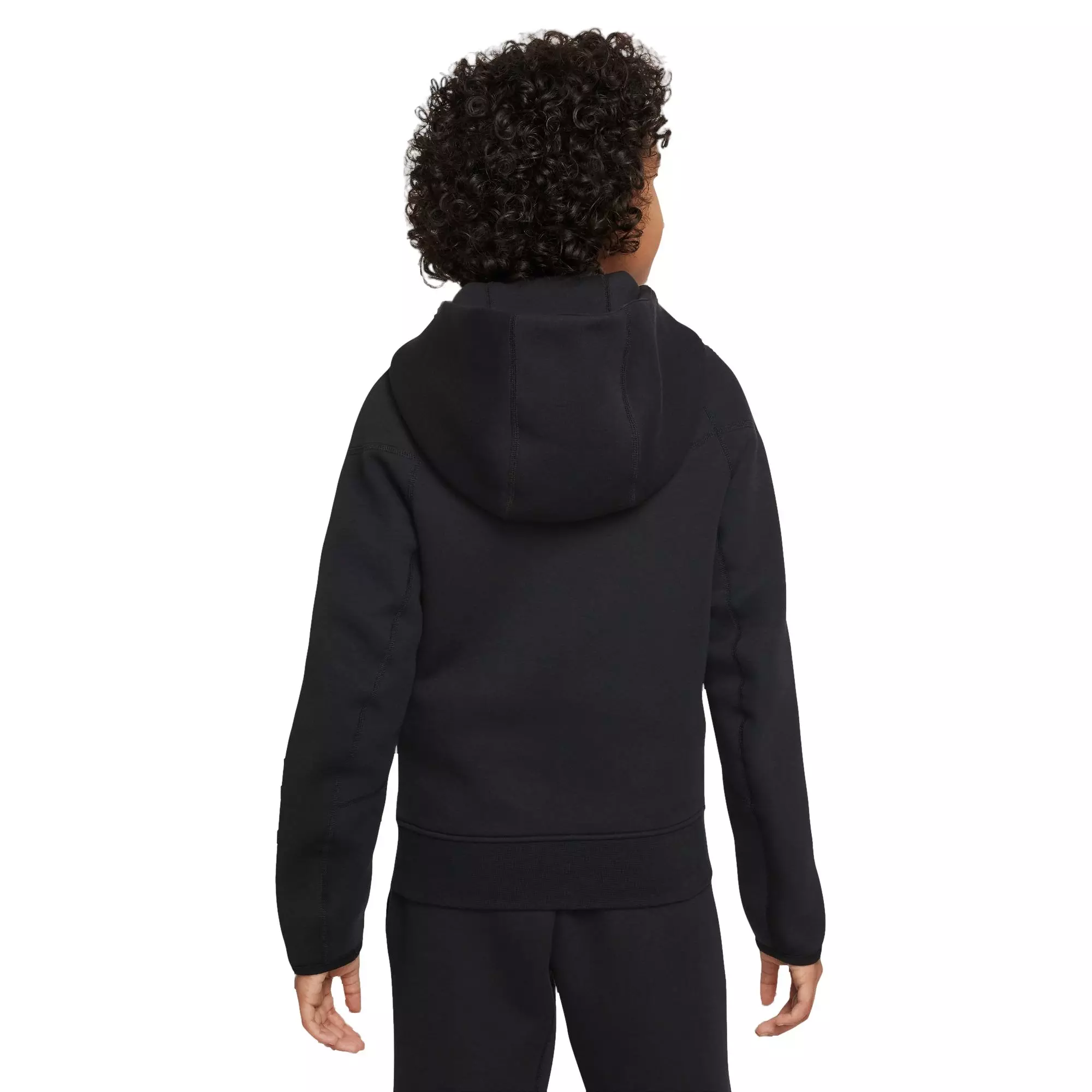 Nike Big Boys' Tech Fleece Full-Zip Jacket-Black - BLACK