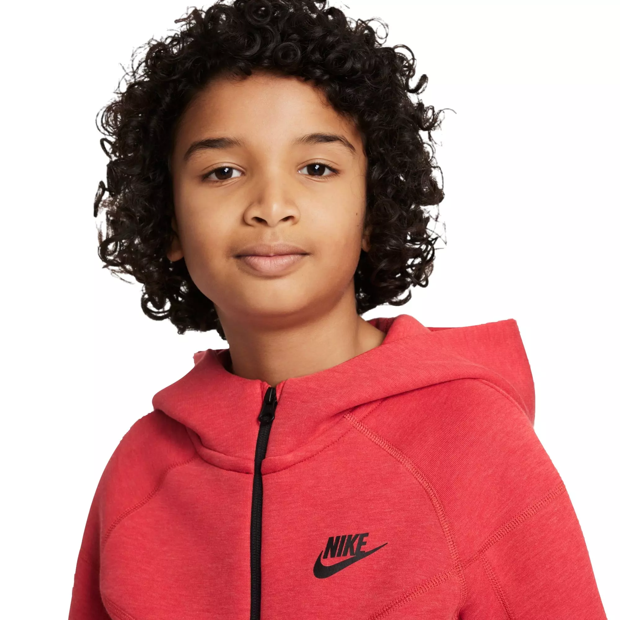 Nike Big Boys' Sportswear Tech Fleece Full-Zip Jacket-Red - RED