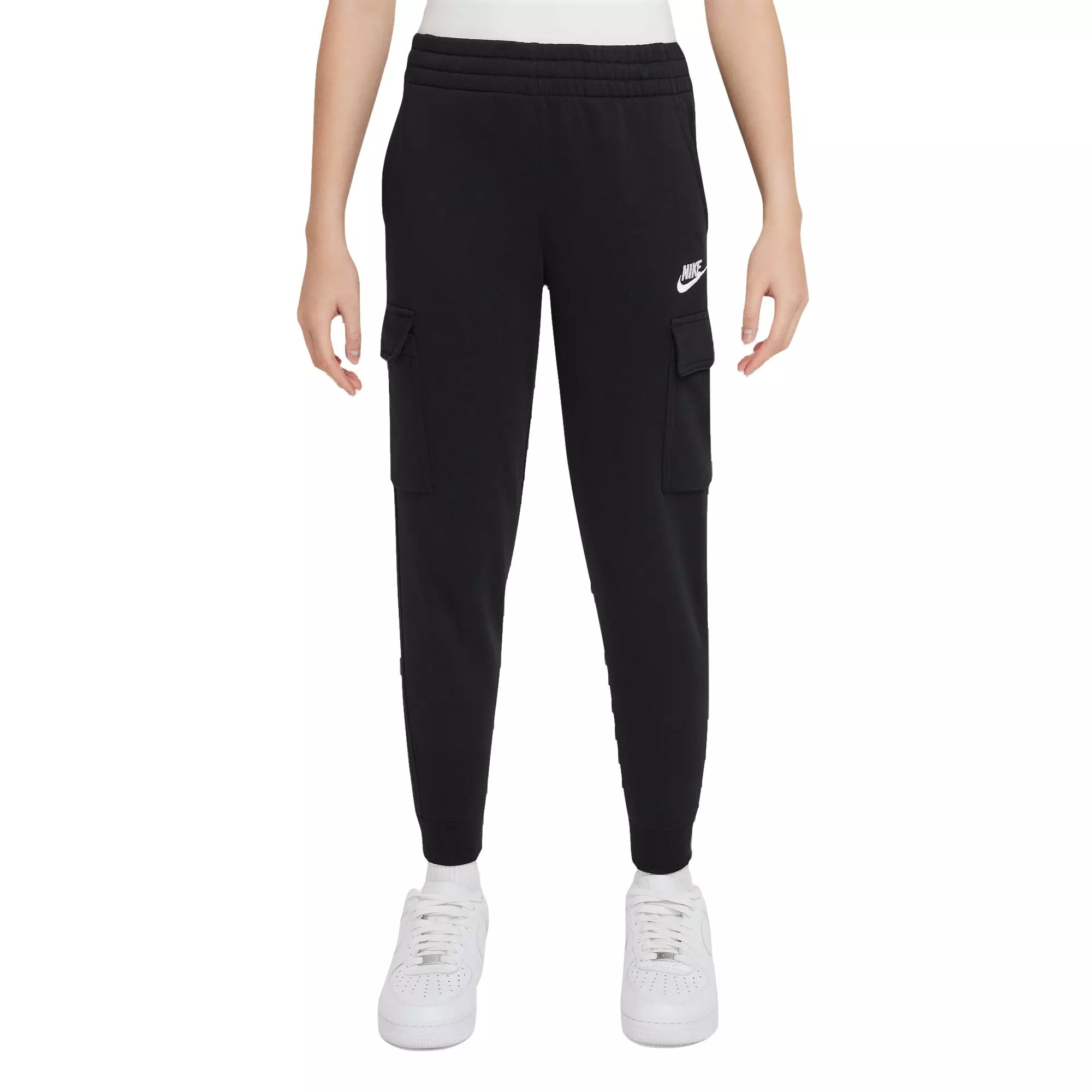 Nike Big Boys' Sportswear Tech Fleece Pants-Grey/Black/White - Hibbett