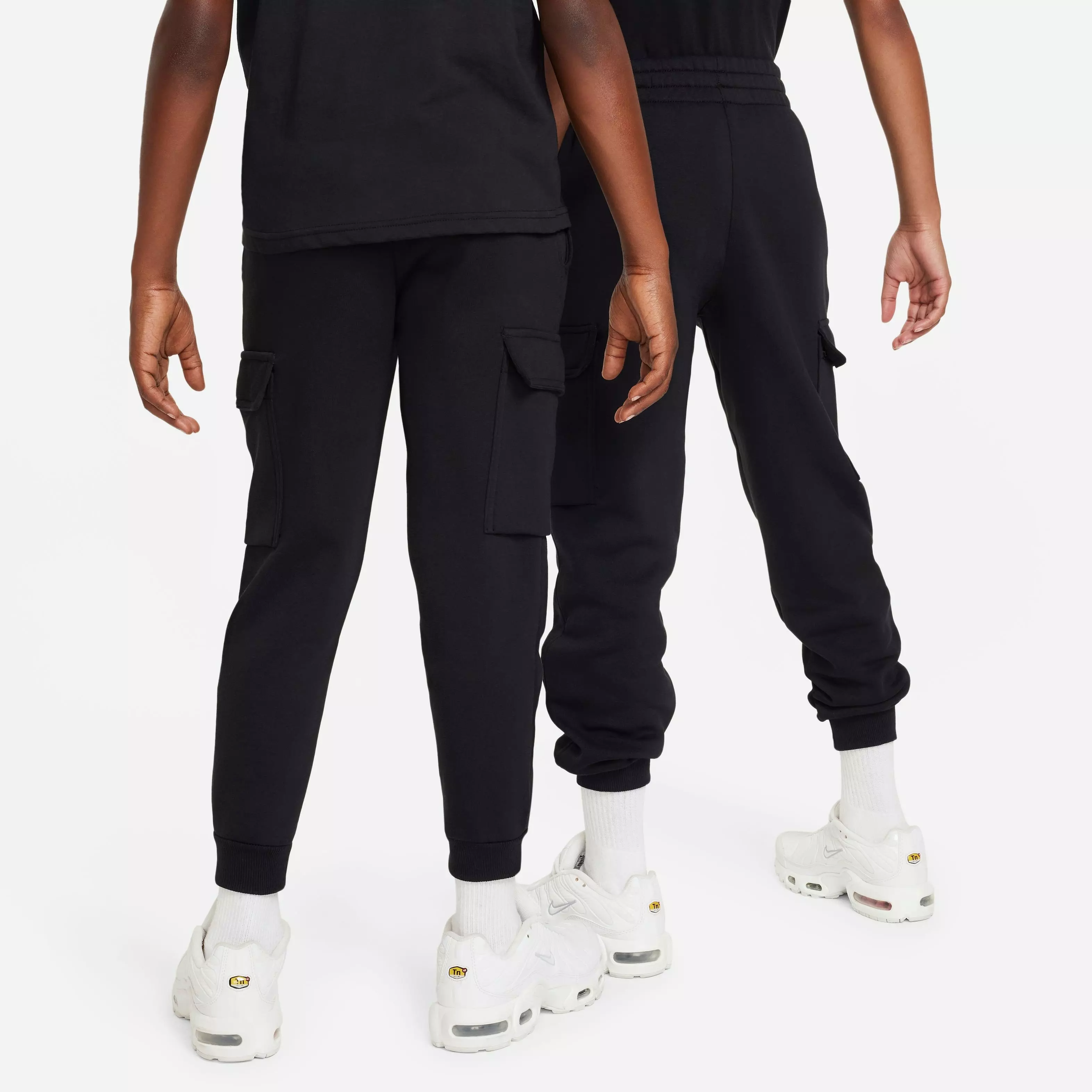 Nike Big Kids' Sportswear Club Fleece Cargo Pants-Black - BLACK