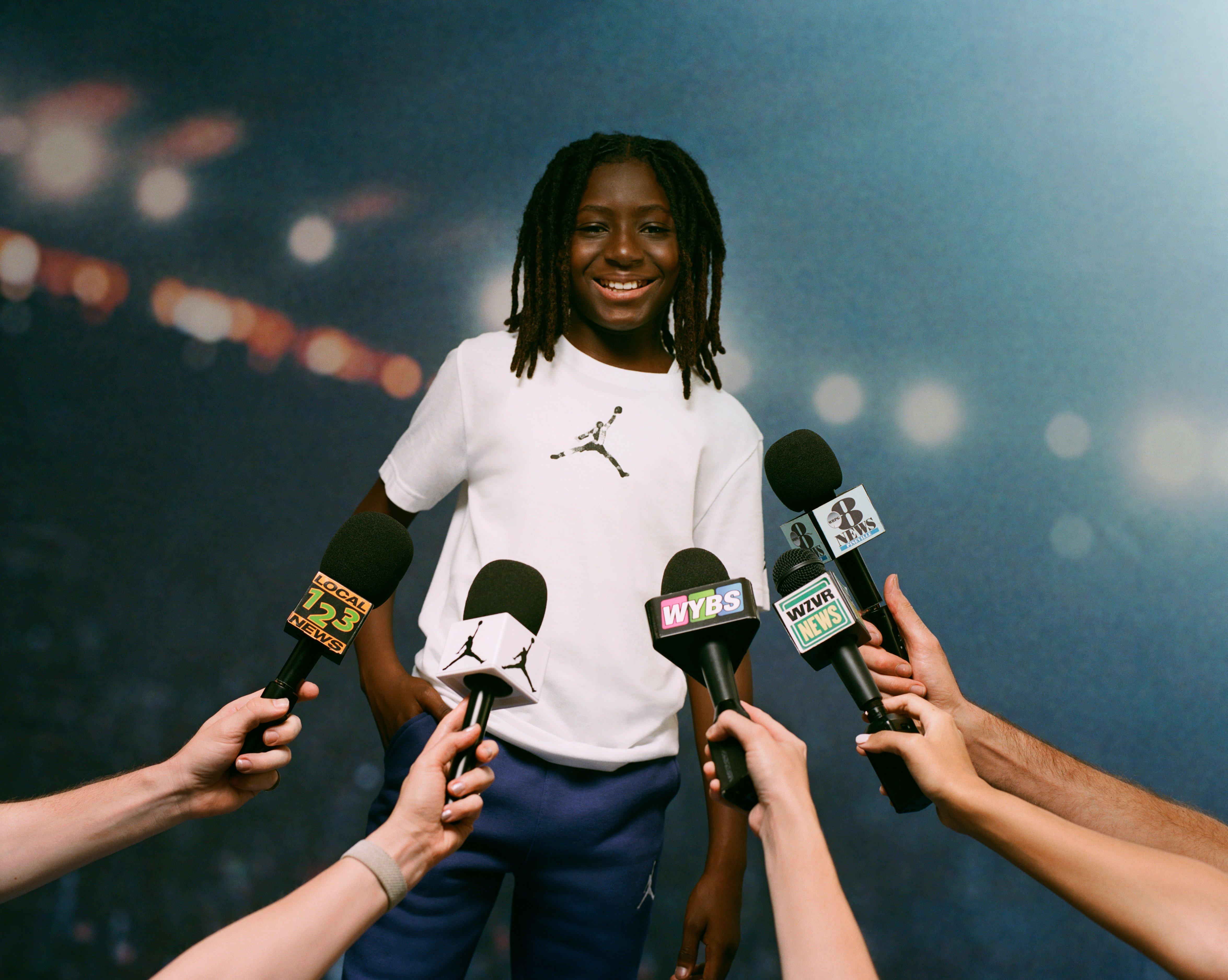 Jordan Big Boys' Anti-Gravity Tee - White - WHITE Thumbnail View 7