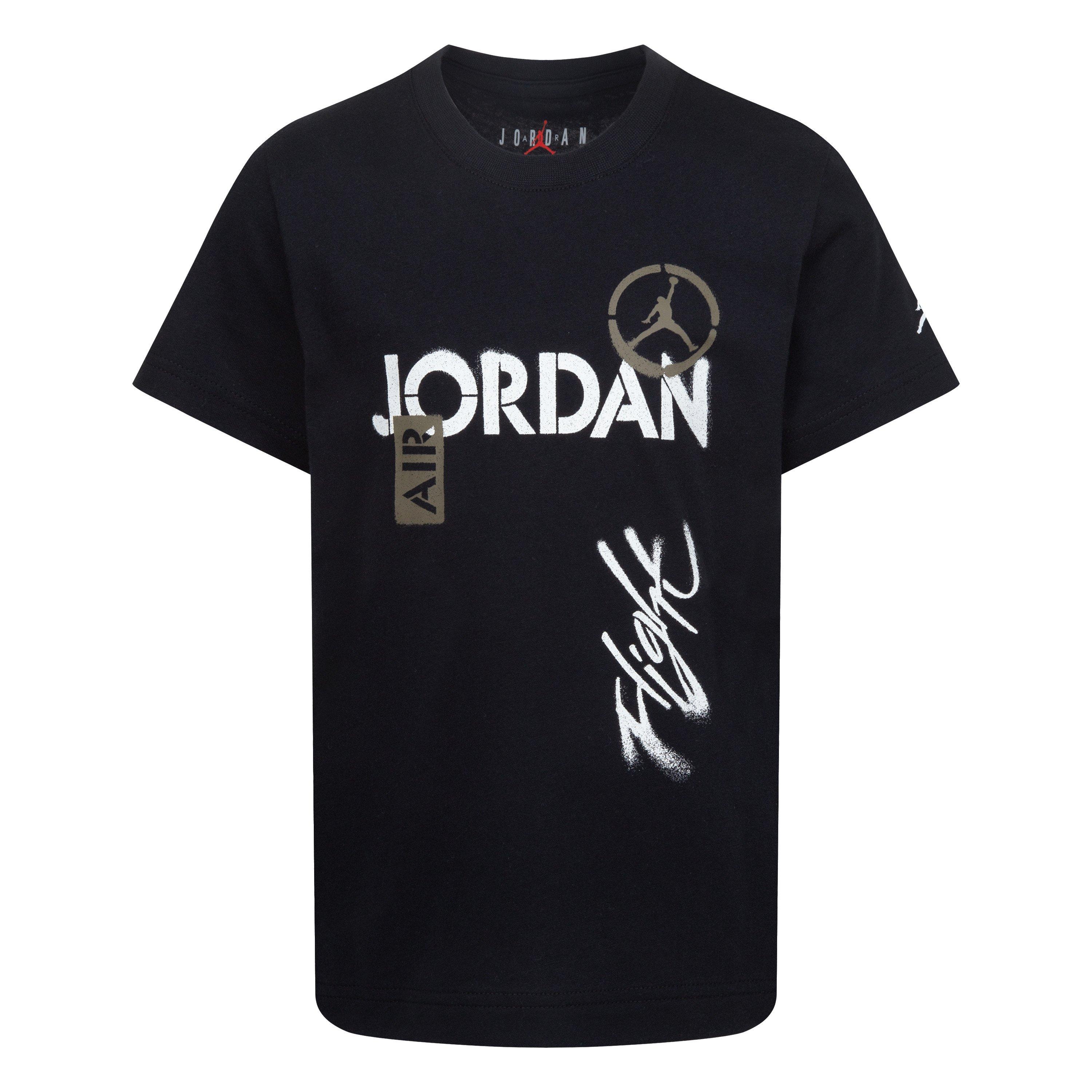 Jordan Big Boys' Retro 4 Craft Tee - Black - BLACK Thumbnail View 1