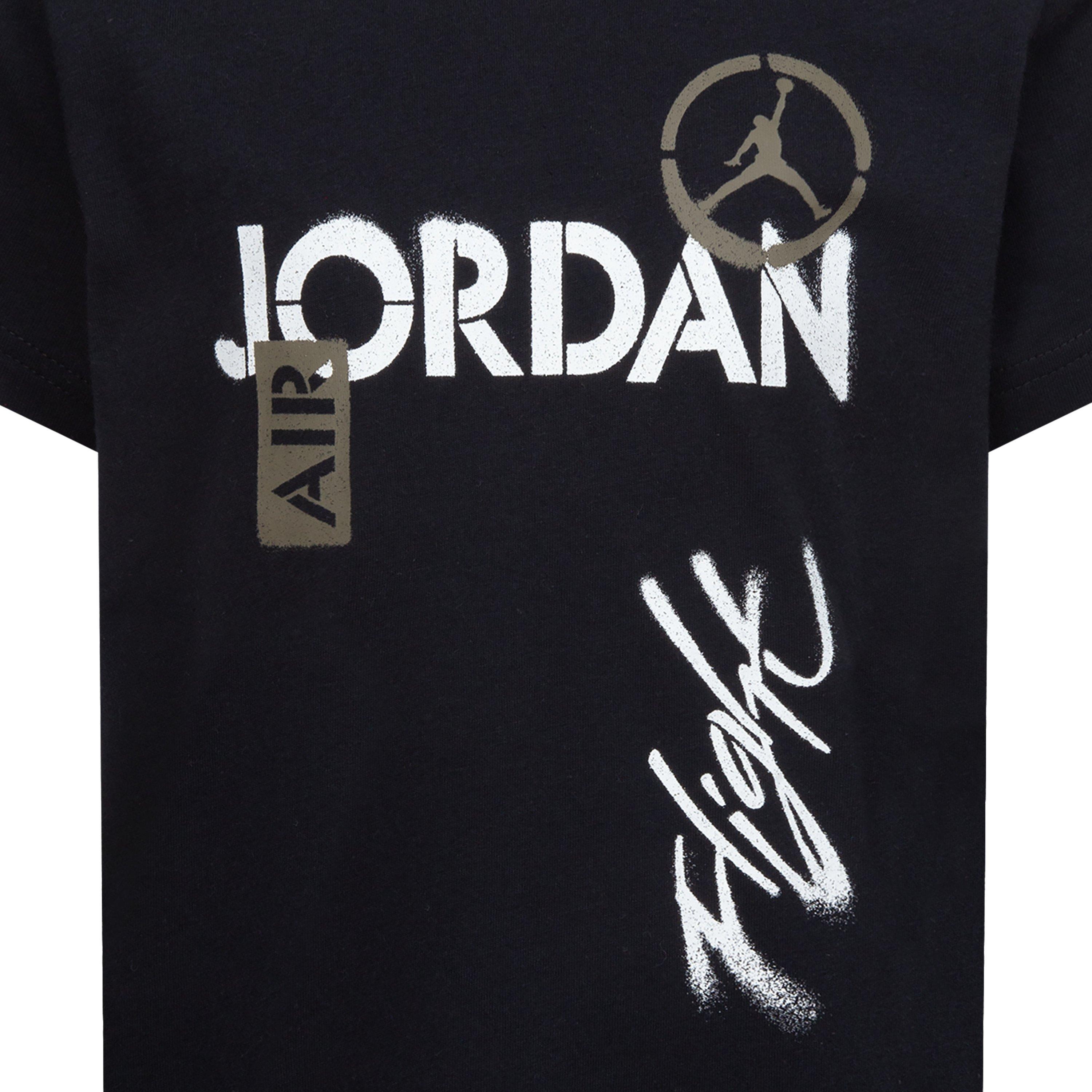 Jordan Big Boys' Retro 4 Craft Tee - Black - BLACK Thumbnail View 3
