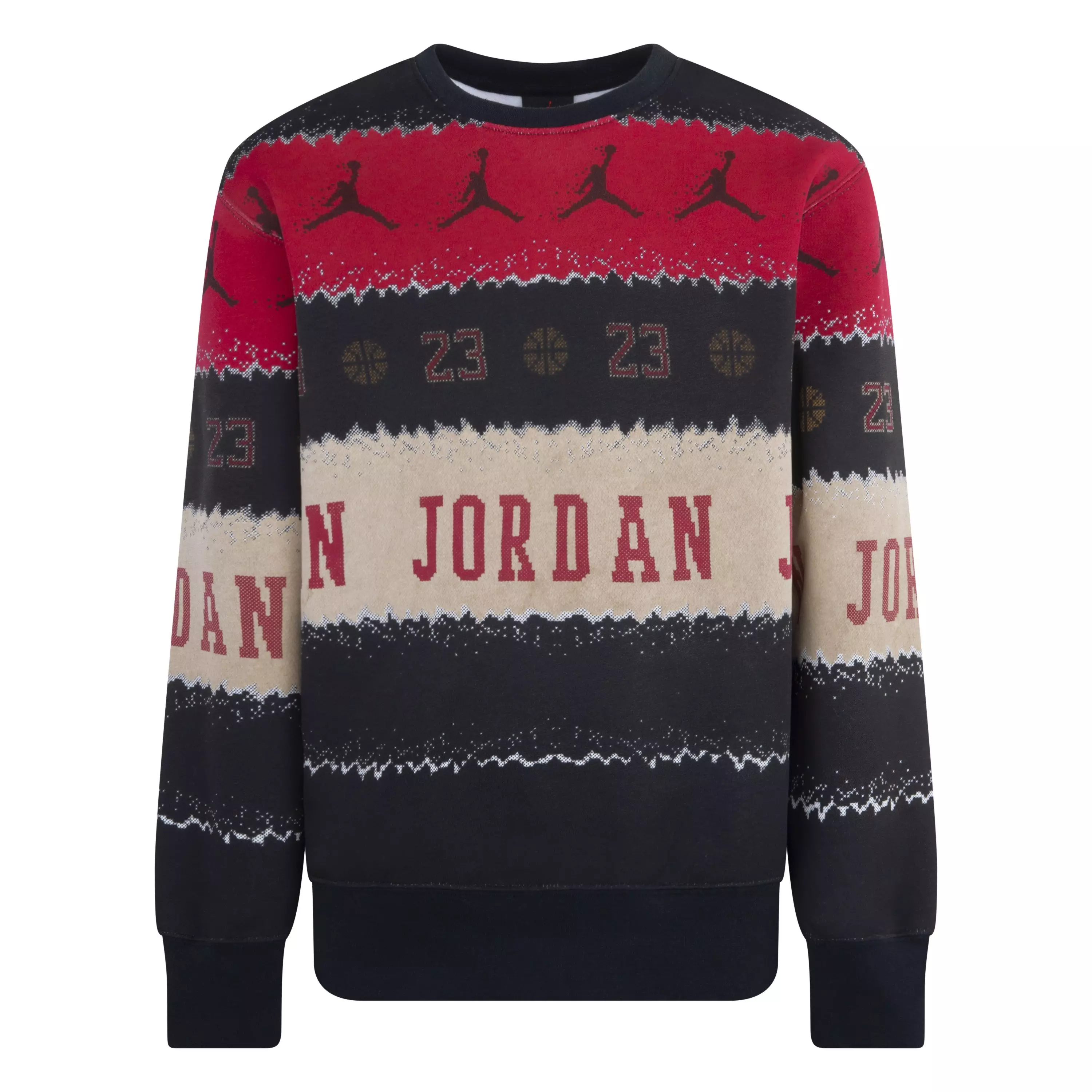 Jordan Big Boys' Holiday Crew - Black - BLACK
