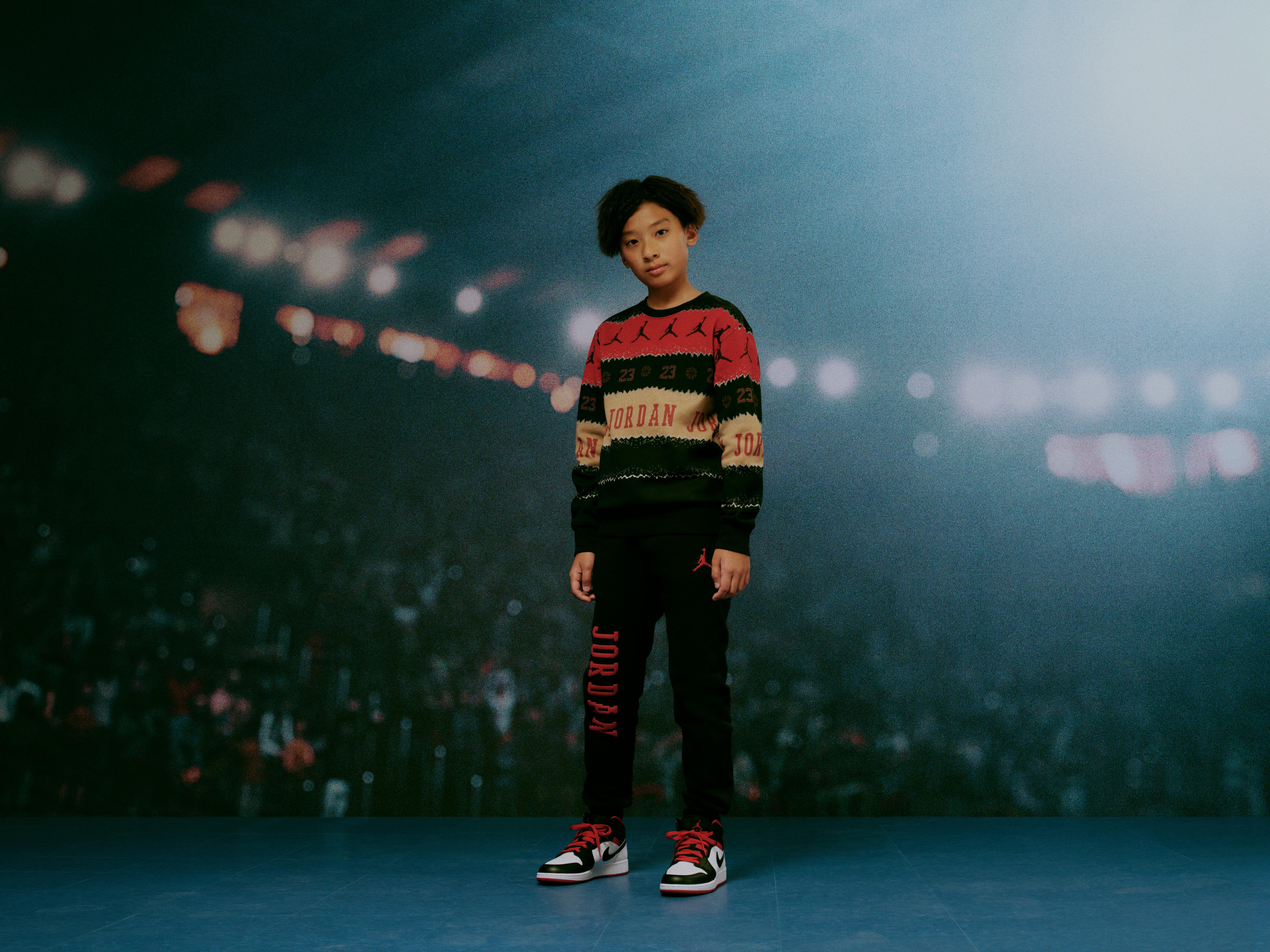 Jordan Big Boys' Holiday Crew - Black - BLACK Thumbnail View 5