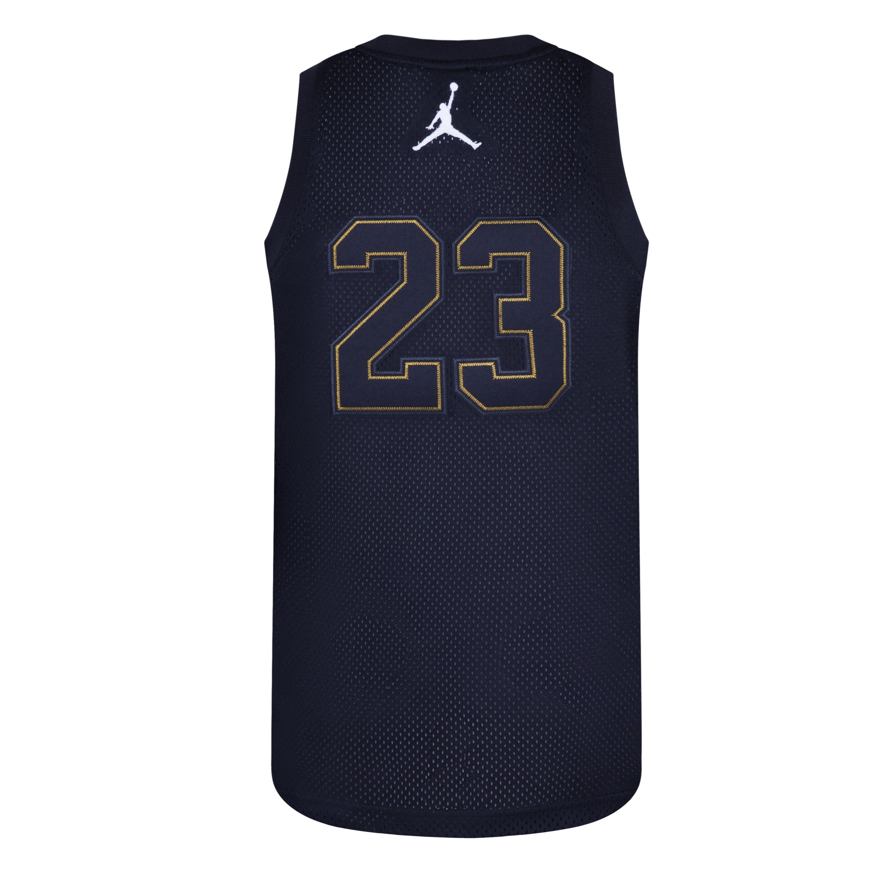 Jordan Big Boys DMP Gratitude 23 Jersey Black Gold Hibbett