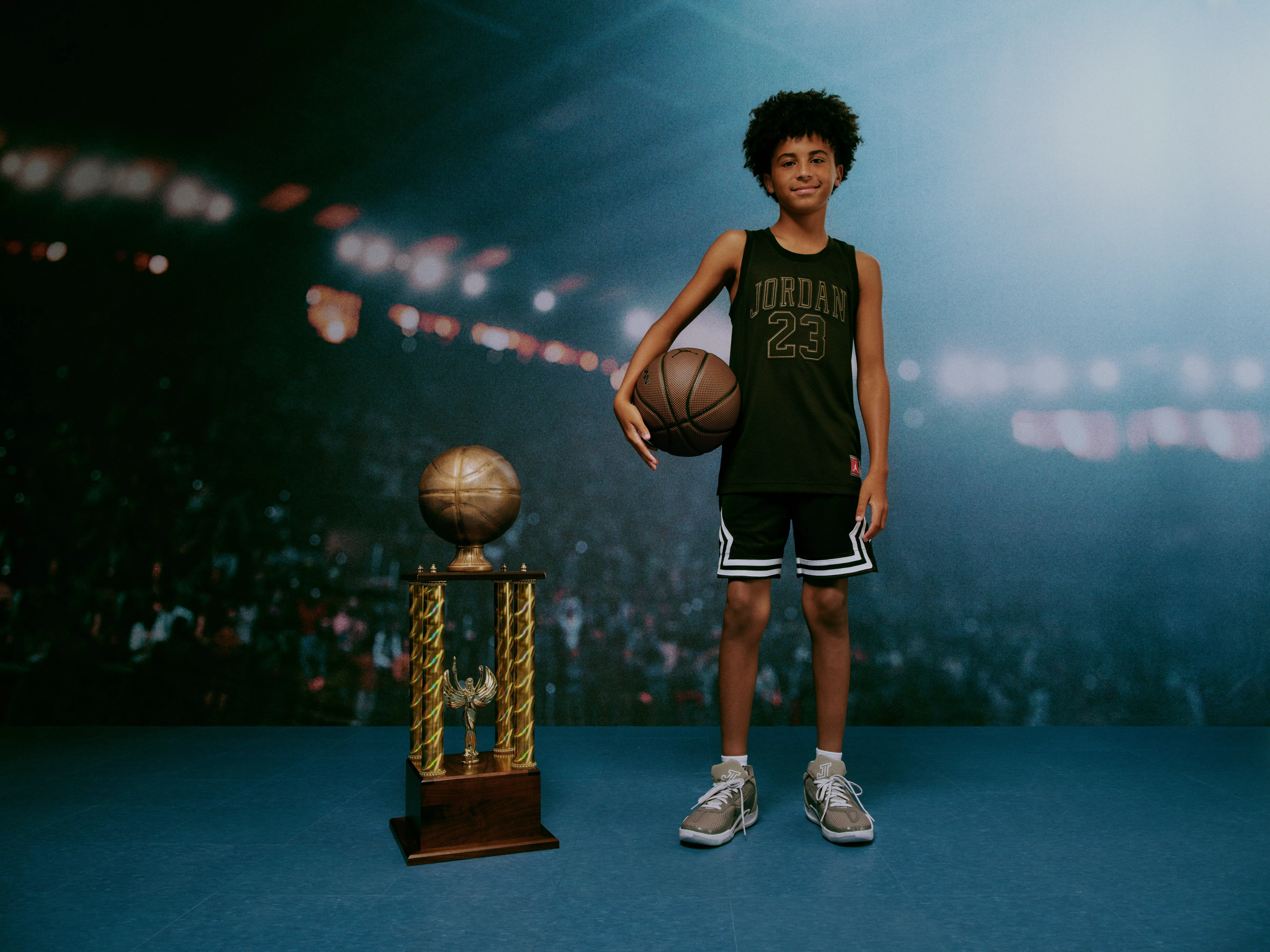 Jordan Big Boys' DMP Gratitude 23 Jersey - Black/Gold - BLACK/GOLD