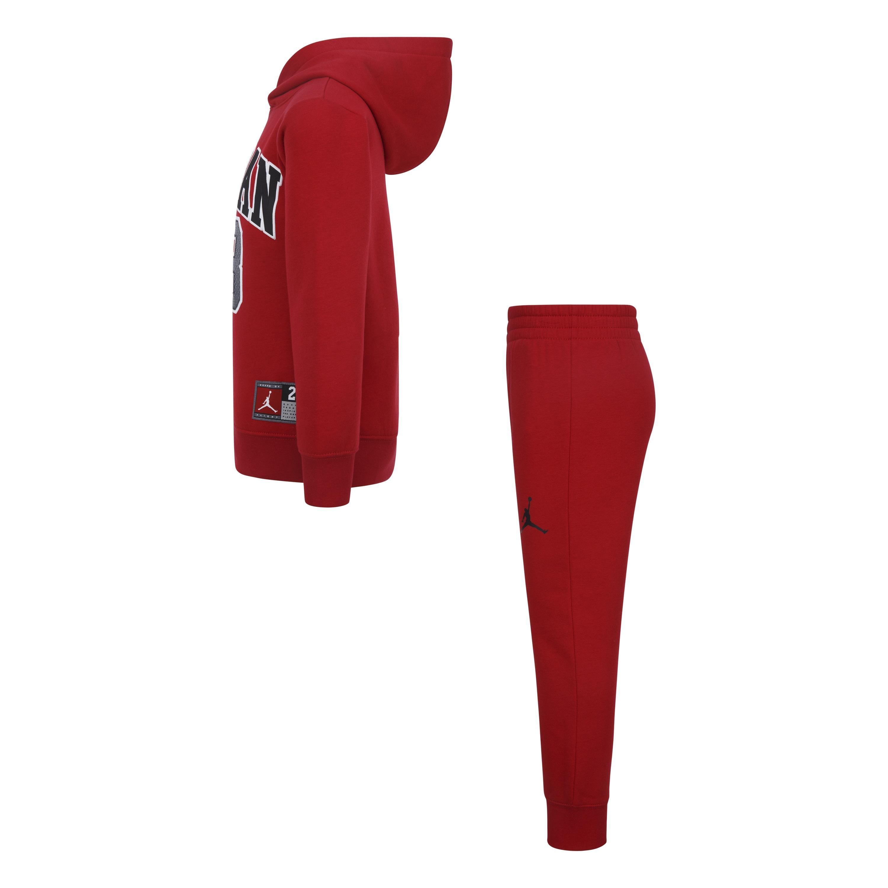 Jordan 23 Fleece Hoodie Little Boys' Red Set