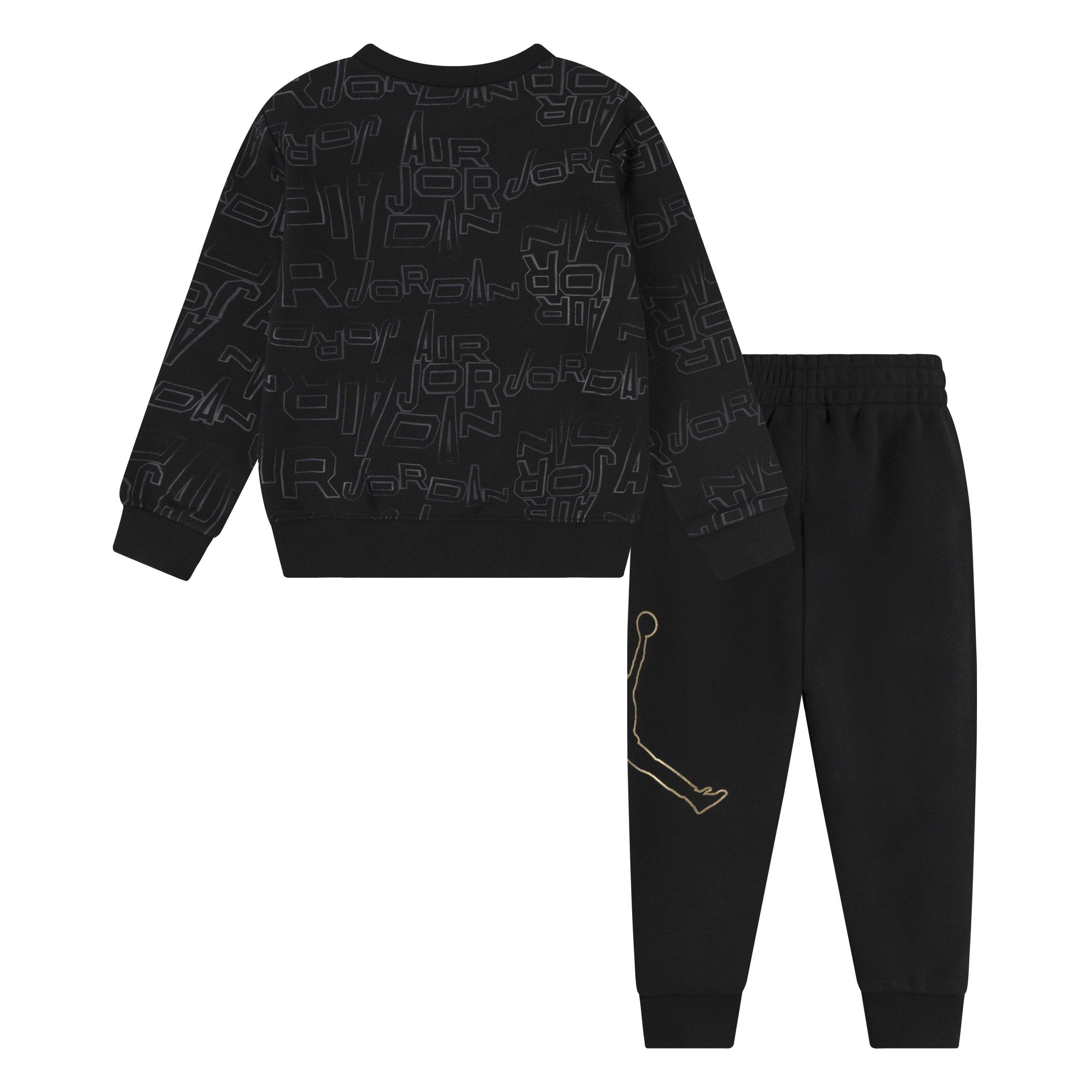 Jordan DMP Gratitude Take Flight Crew Little Boys' Black/Gold Set