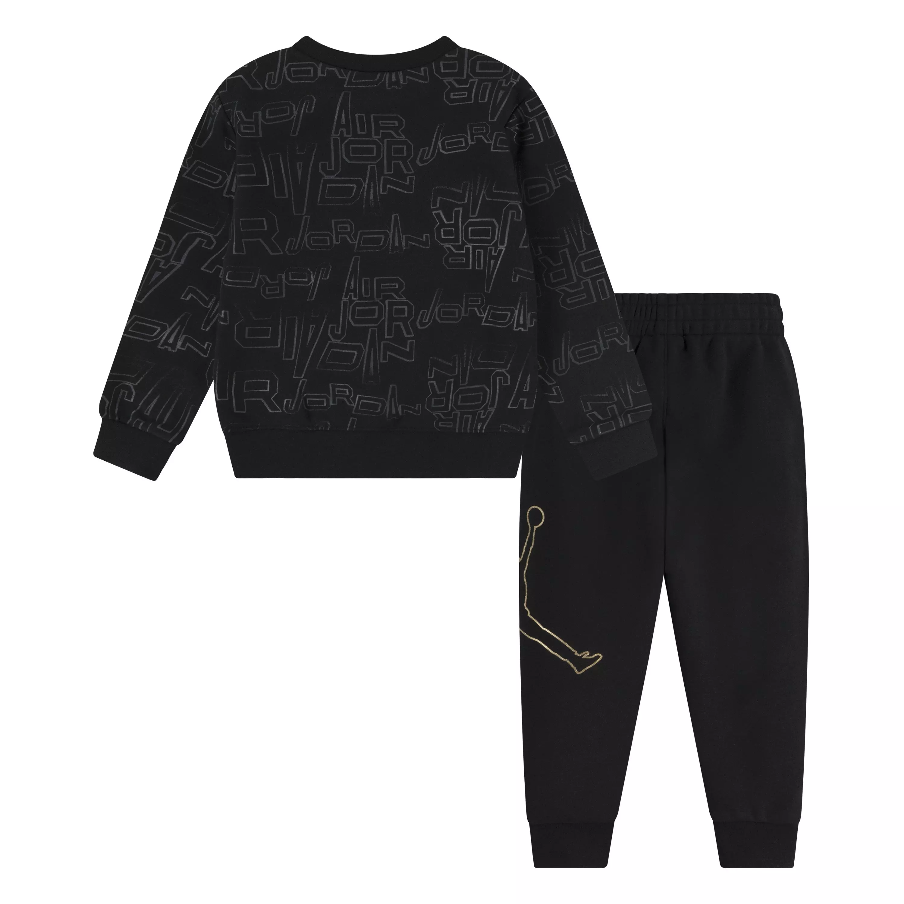 Jordan Little Boys' DMP Gratitude Take Flight Crew Set - Black/Gold - BLACK/GOLD