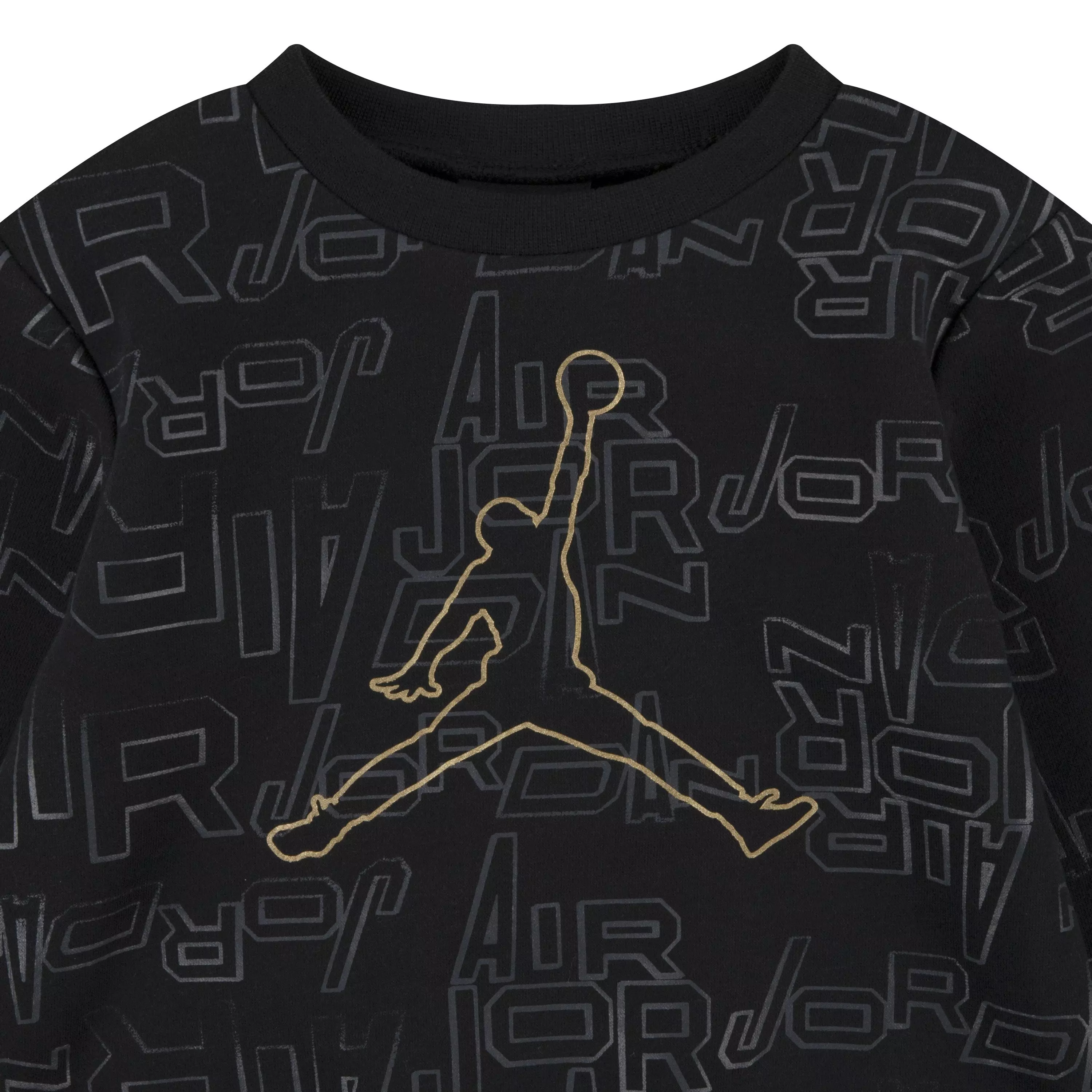 Jordan Little Boys' DMP Gratitude Take Flight Crew Set - Black/Gold - BLACK/GOLD