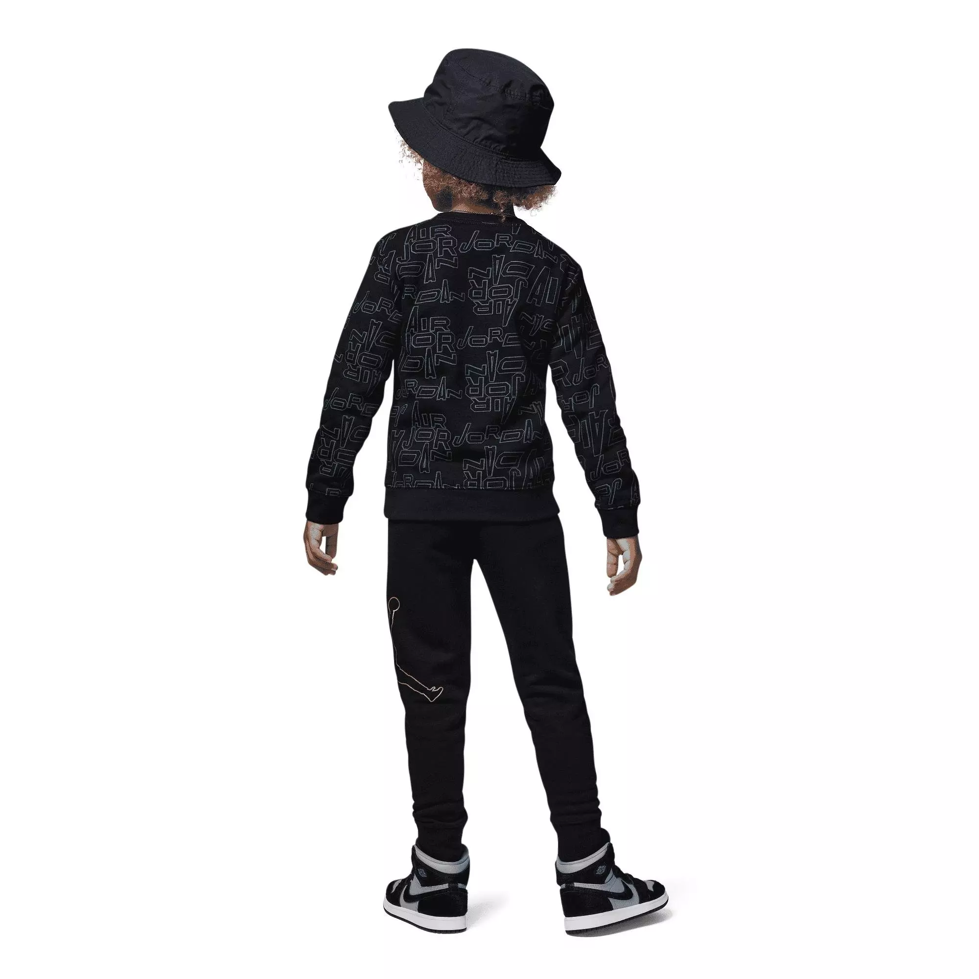 Jordan Little Boys' DMP Gratitude Take Flight Crew Set - Black/Gold - BLACK/GOLD