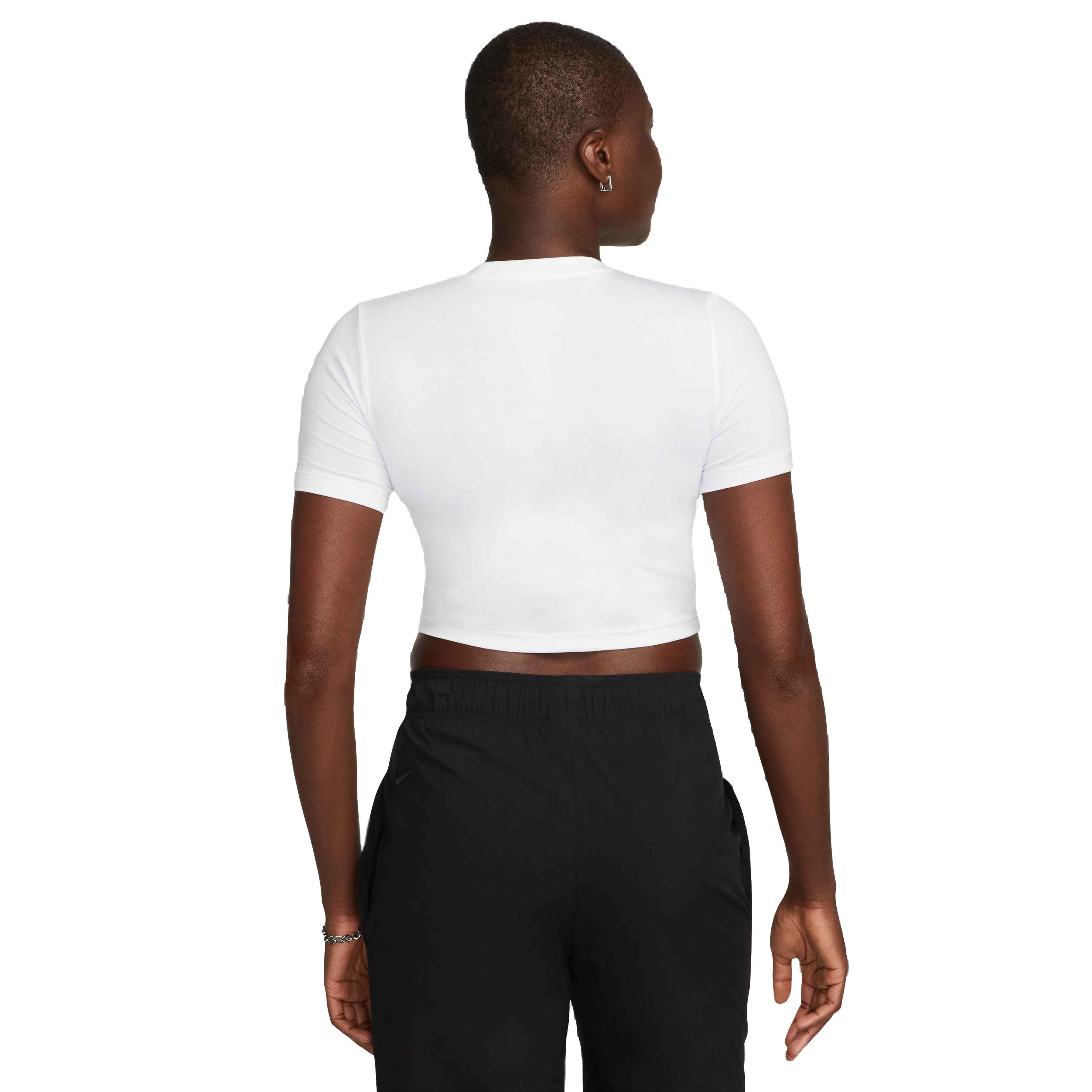 Nike Sportswear Essential Slim-Fit Crop Women's White Tee