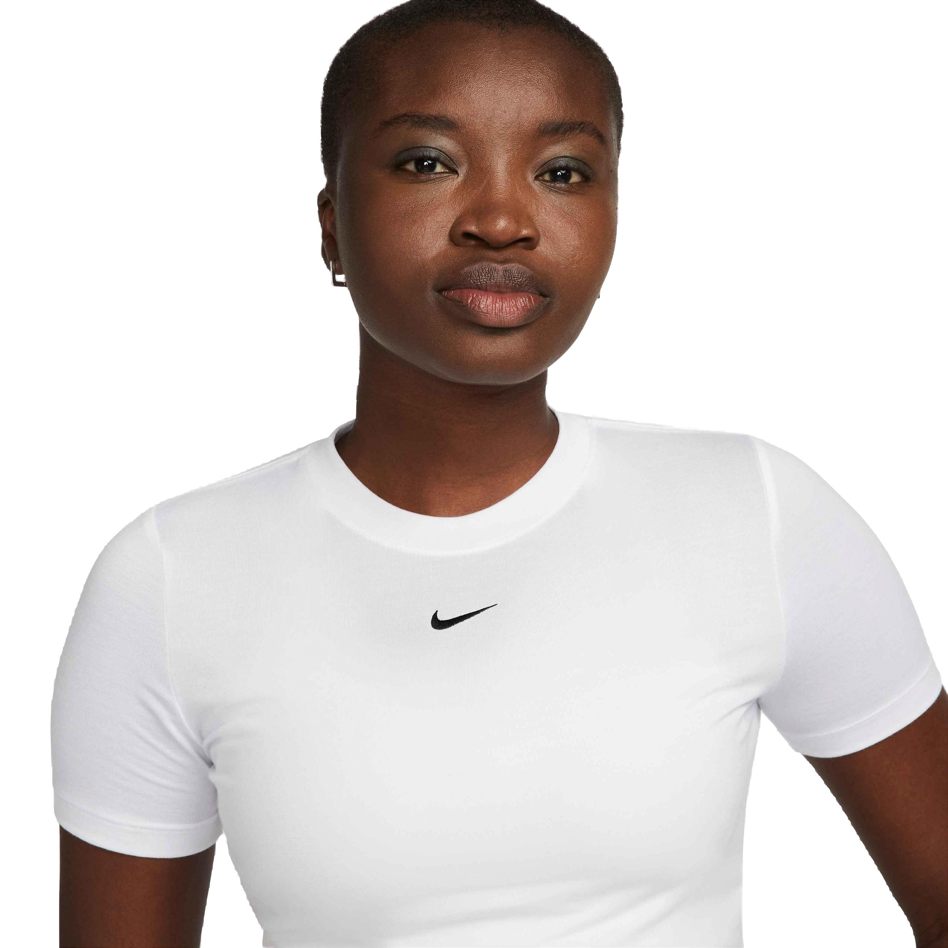 Nike Sportswear Essential Slim-Fit Crop Women's White Tee