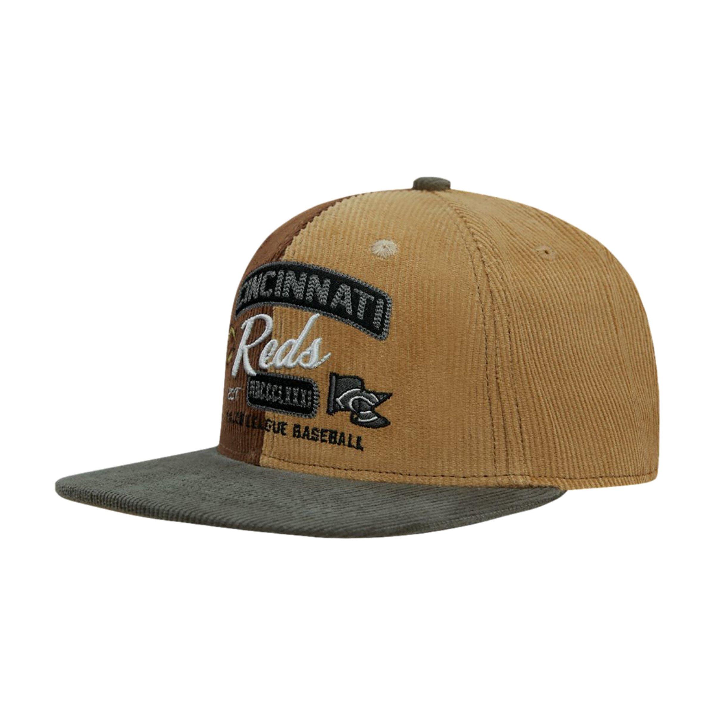 Pro Standard Cincinnati Reds Multi-Color Corduroy Snapback - BROWN Thumbnail View 1